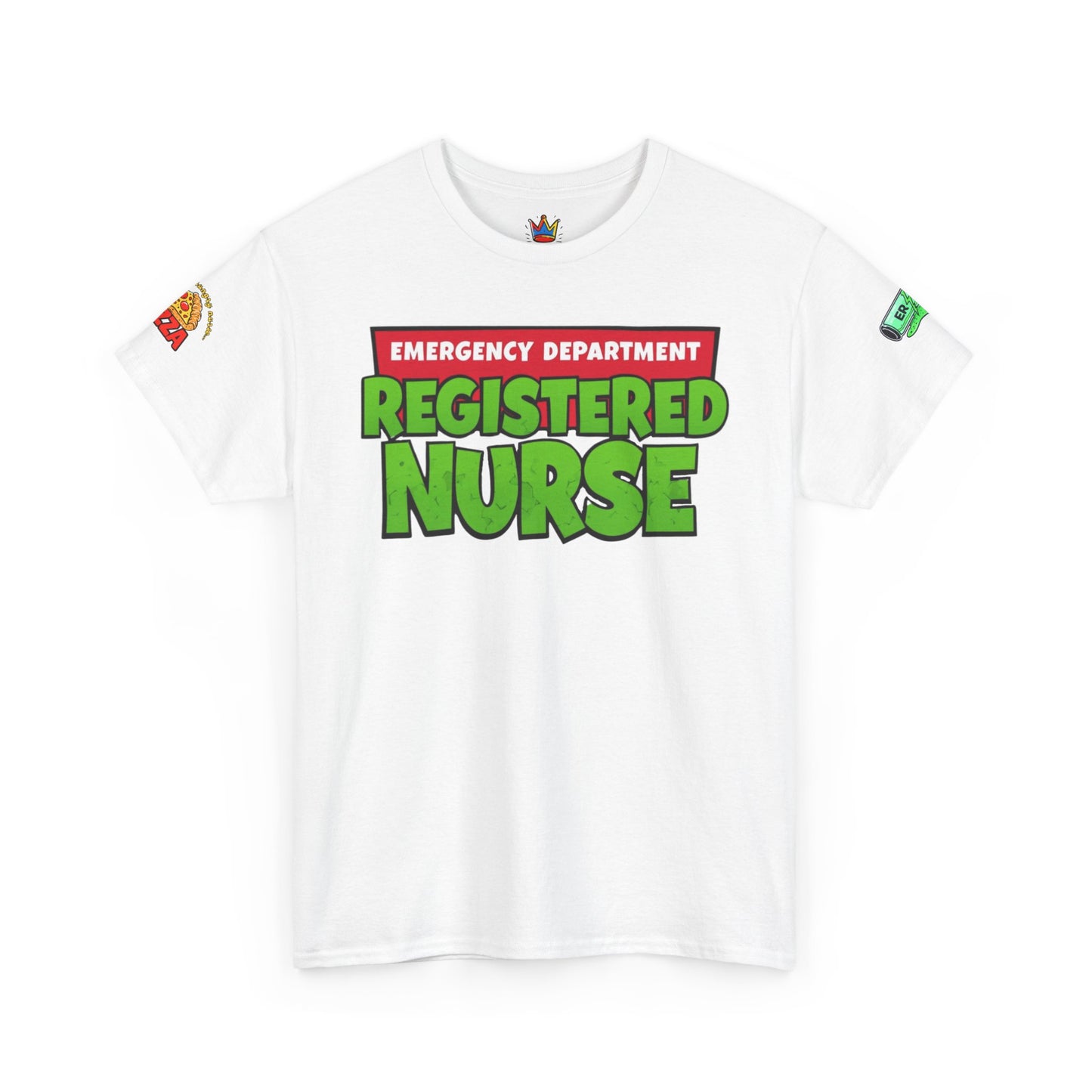 Pizza time, ER RN tee shirt nostalgic turtle power
