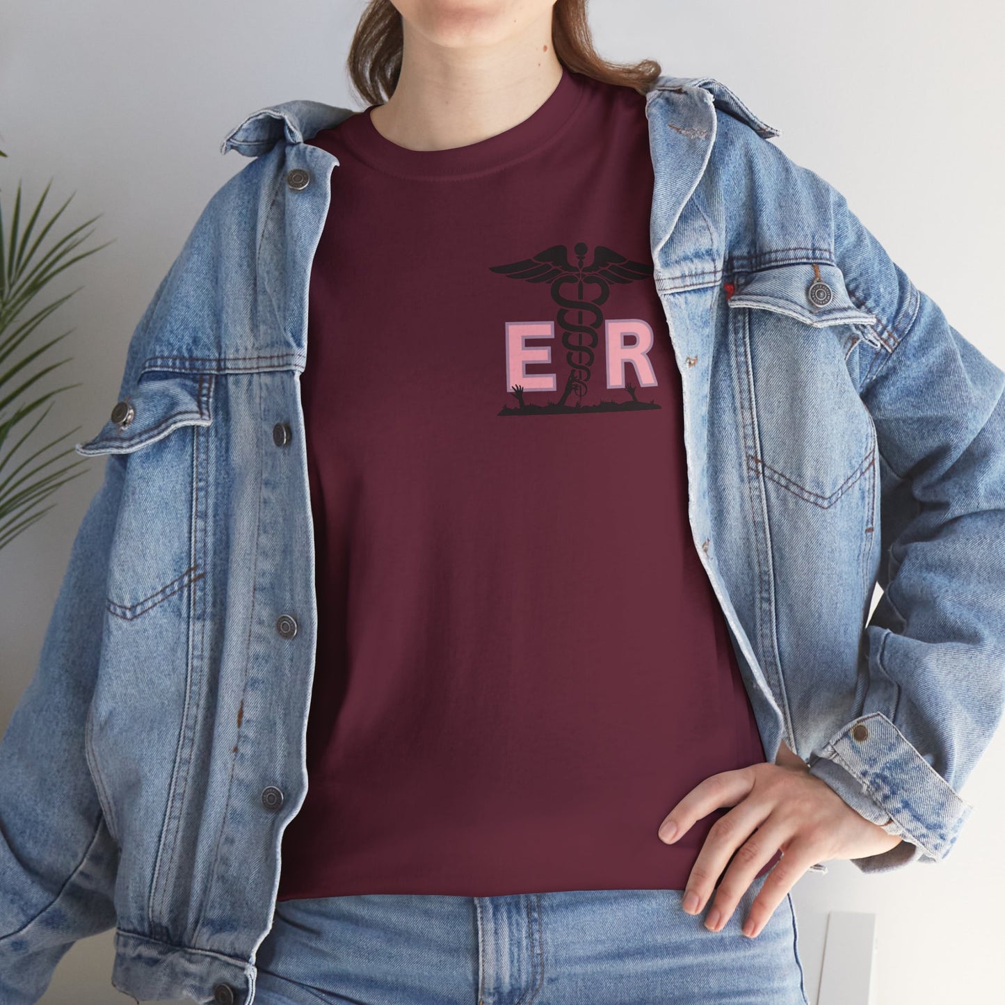 ER Halloween strawberry moon Night of the Living Dead t shirt Unisex Heavy Cotton Tee
