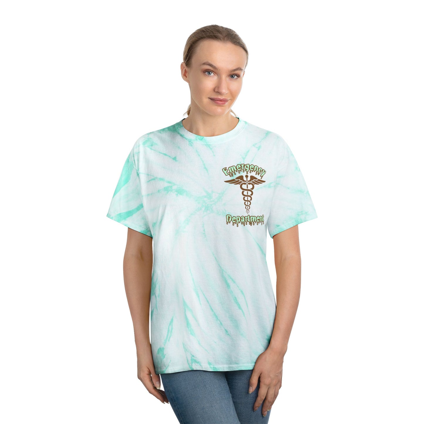 Summer in the ER ice cream social beat the heat melting ice cream mint chocolate chip Tie-Dye Tee, Cyclone