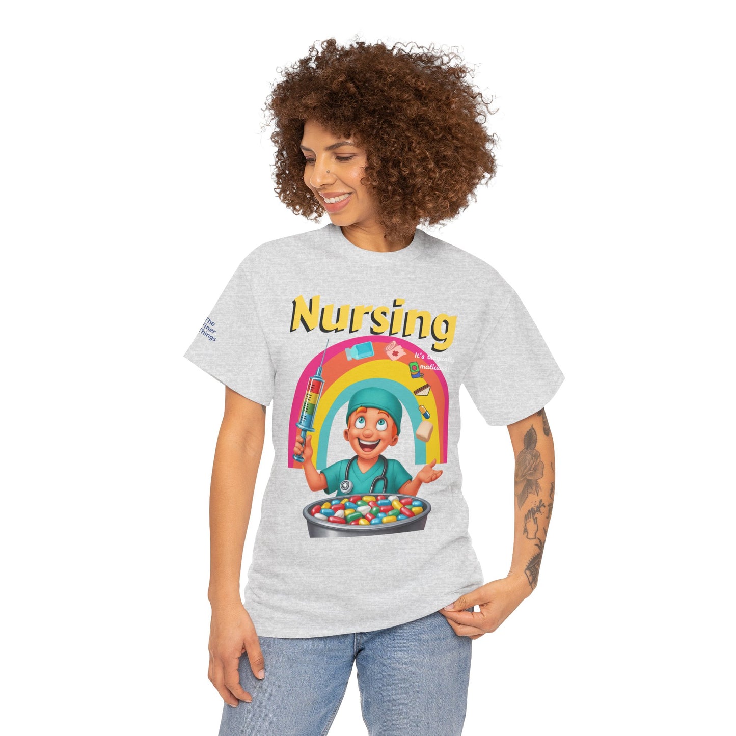 Nursing, it’s tragically malicious breakfast cereal tee Unisex Heavy Cotton Tee