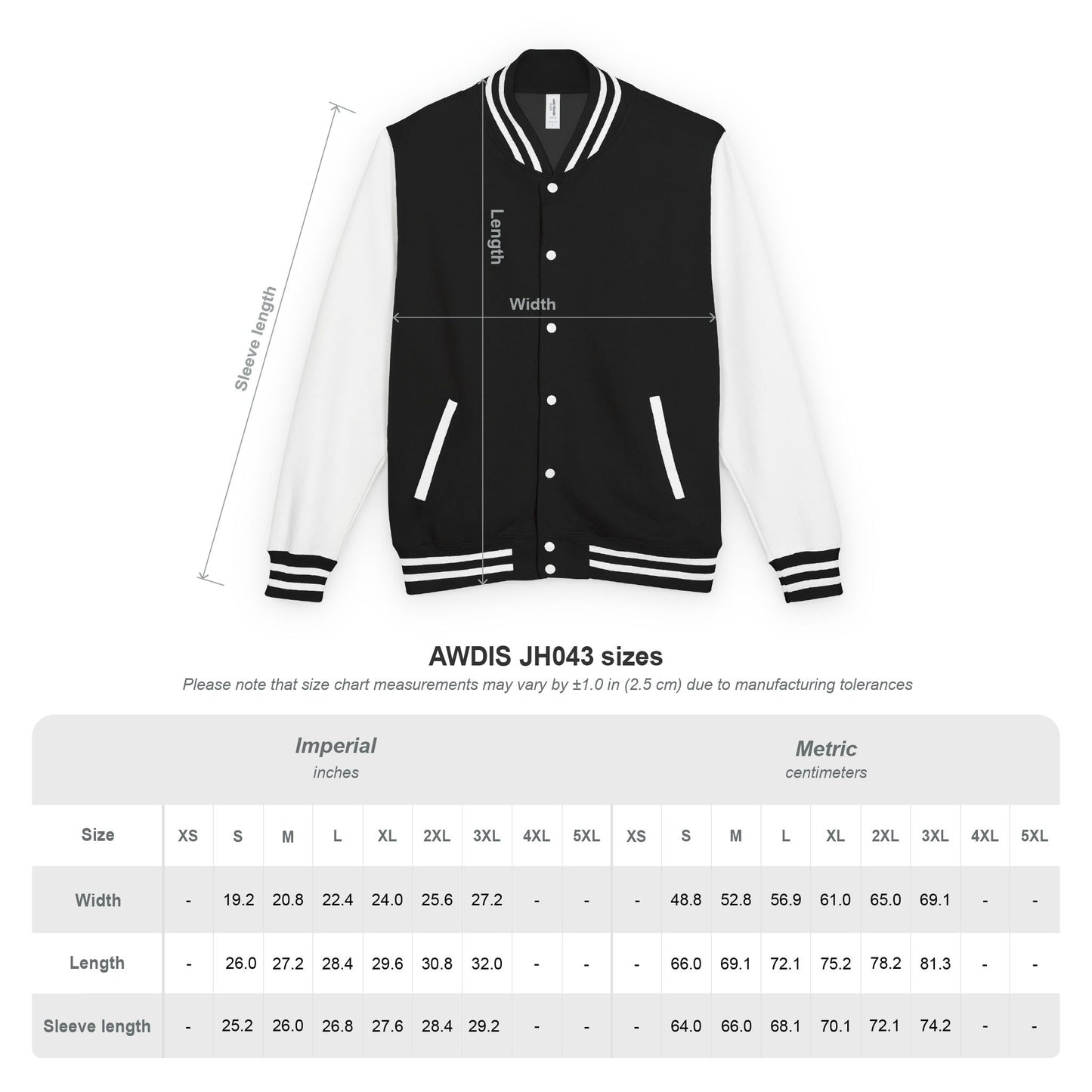 Unisex Heavyweight Letterman Jacket (Stone Cradle)