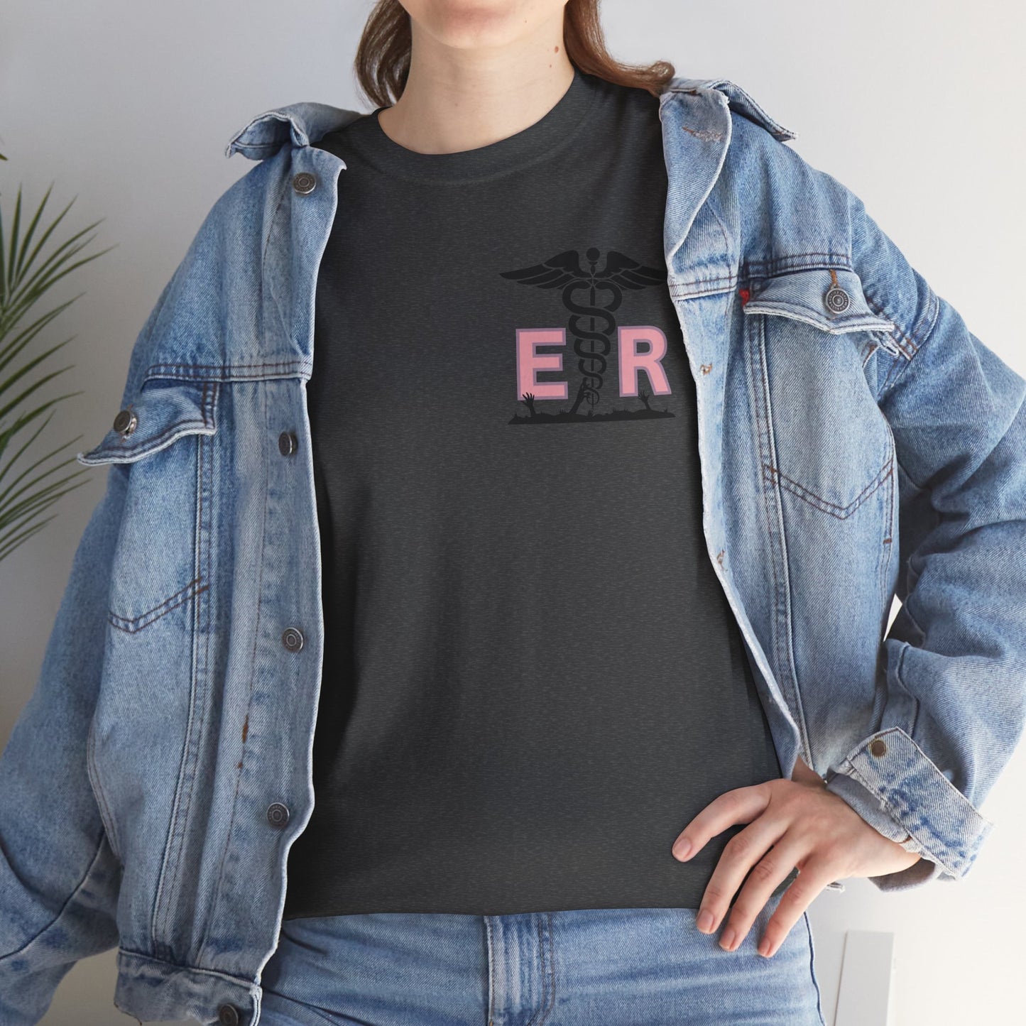 ER Halloween strawberry moon Night of the Living Dead t shirt Unisex Heavy Cotton Tee