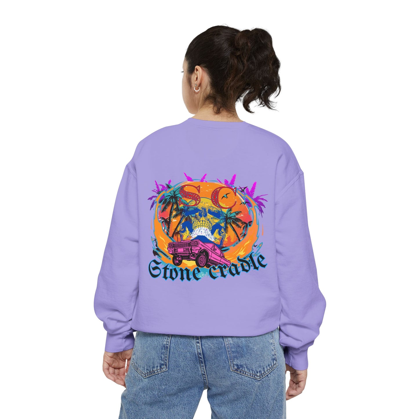 Unisex Garment-Dyed stone cradle sweat shirt