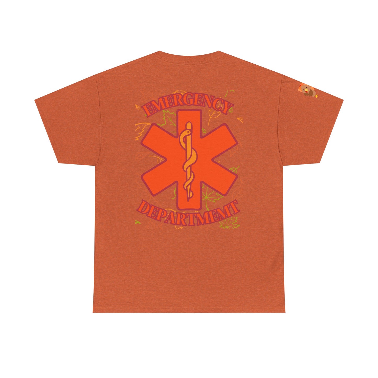 Thankful, Thanksgiving Emergency Department Unisex Heavy Cotton Tee