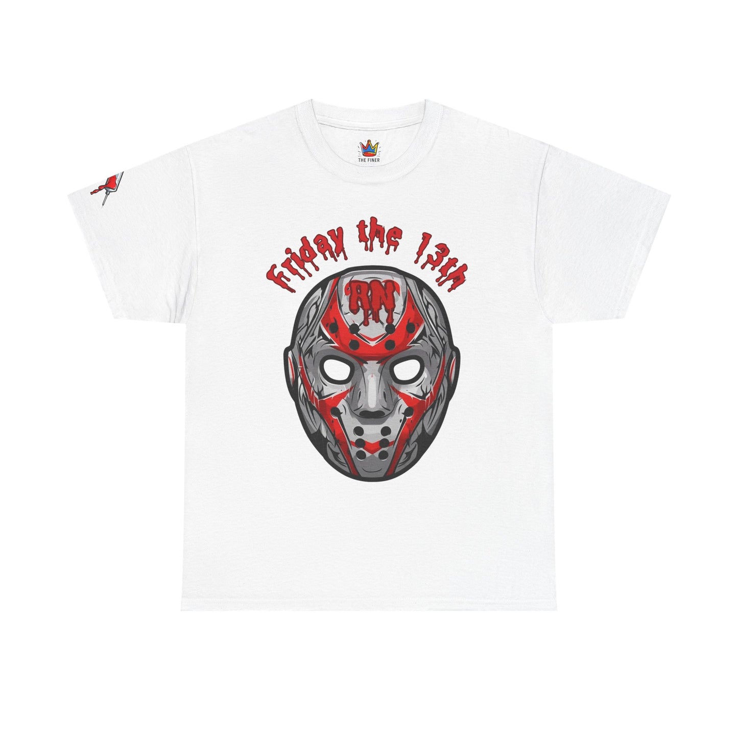 Nursing Halloween t shirt gift Friday the 13th RN T-shirt Jacob hockey mask with spooky RN emblem
