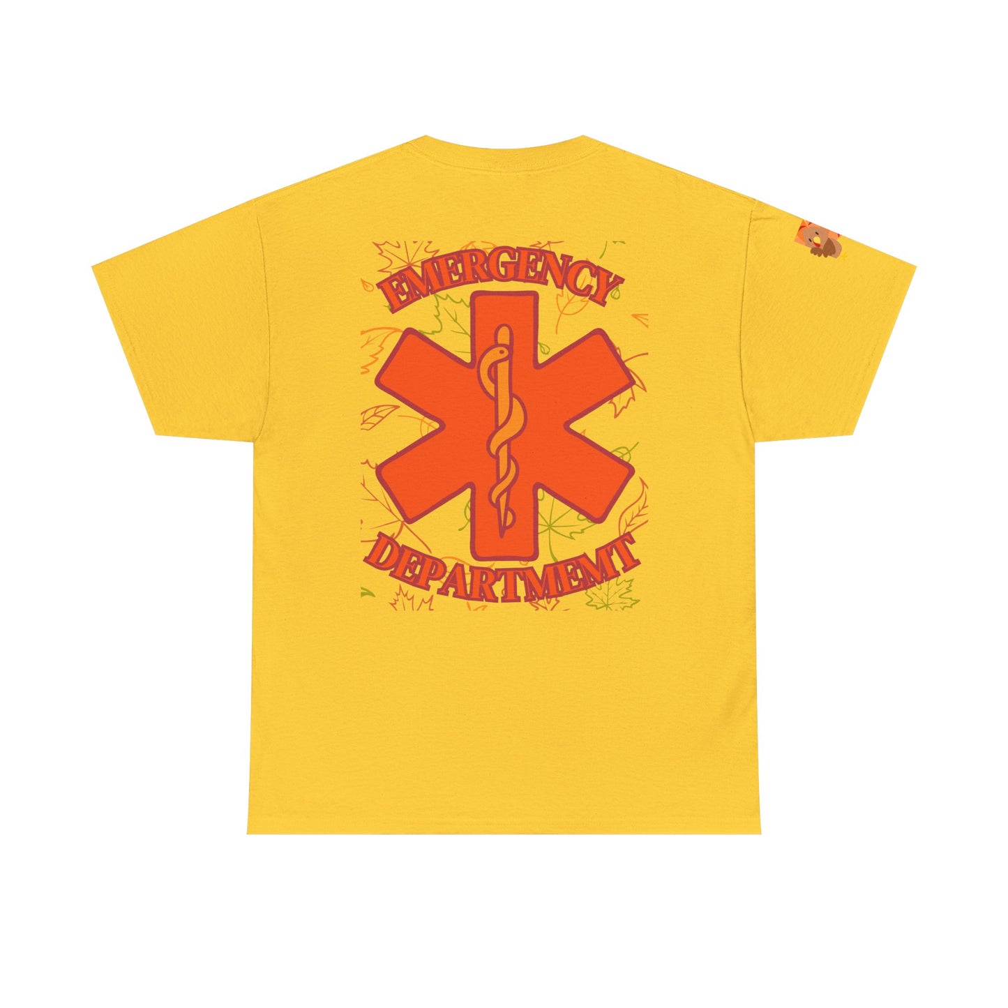 Thankful, Thanksgiving Emergency Department Unisex Heavy Cotton Tee
