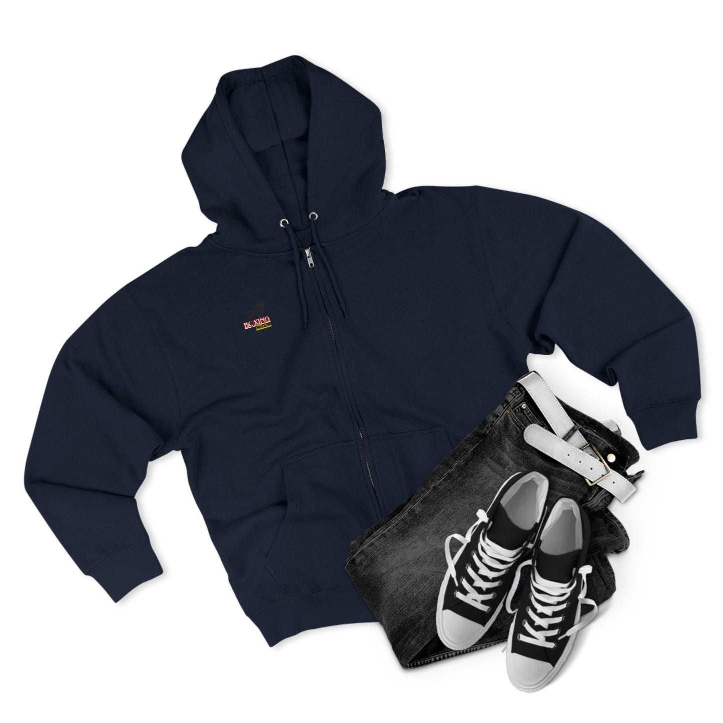 Zipper hoodie, (STONE CRADLE) boxing