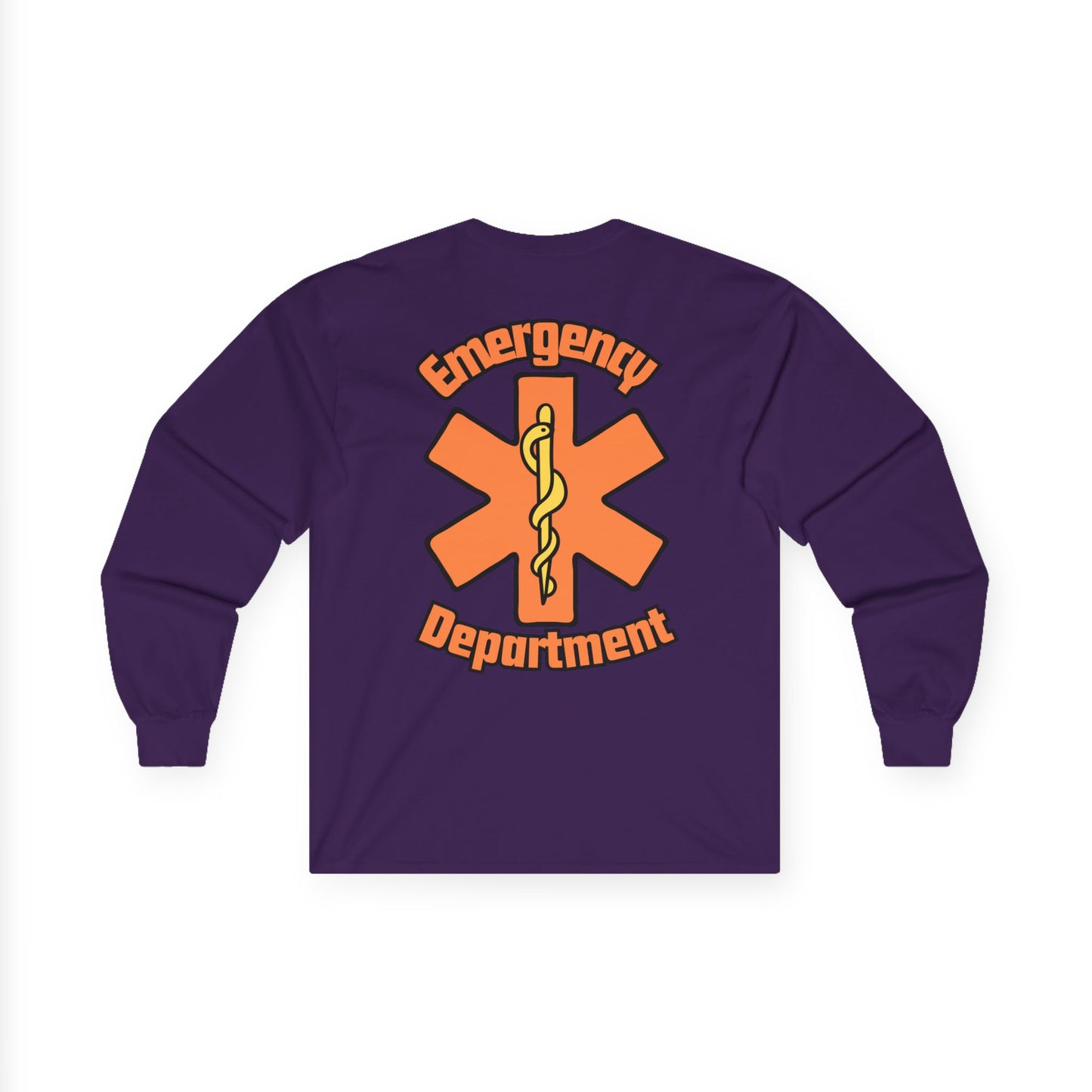Spooky Jack O Lantern Emergency Department Halloween Unisex Ultra Cotton Long Sleeve Tee