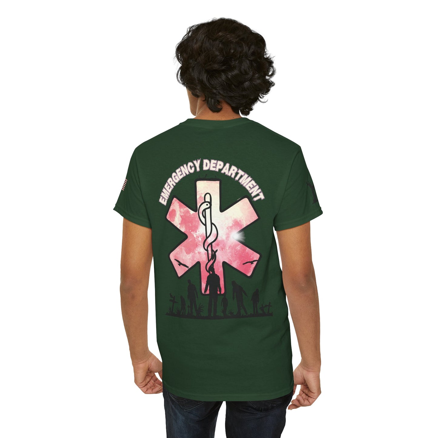 ER Halloween strawberry moon Night of the Living Dead t shirt Unisex Heavy Cotton Tee