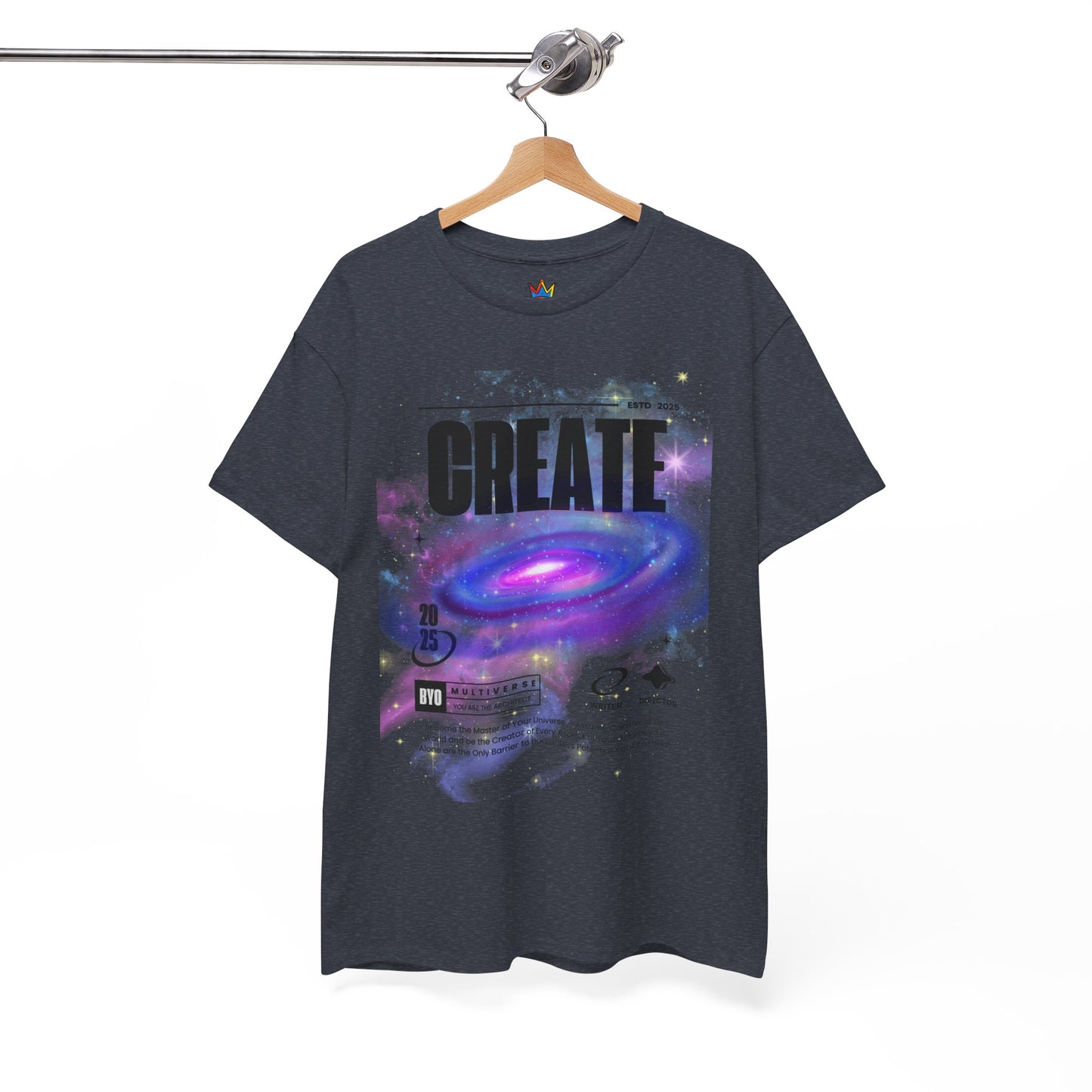 Manifest inspiring create your universe Unisex Heavy Cotton Tee