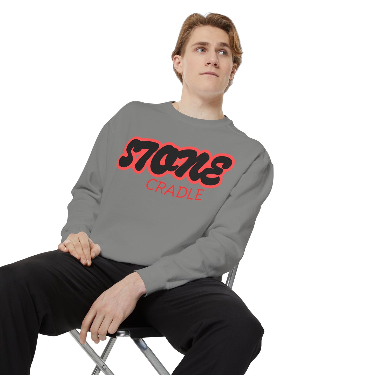 Unisex Garment-Dyed stone cradle sweat shirt