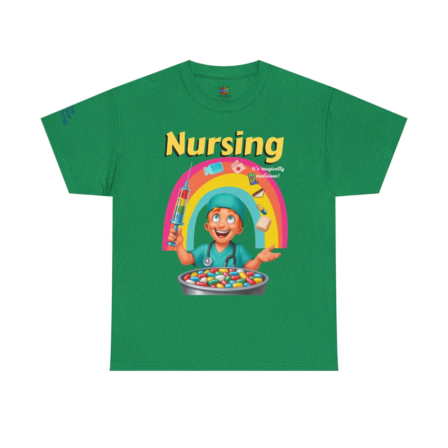 Nursing, it’s tragically malicious breakfast cereal tee Unisex Heavy Cotton Tee