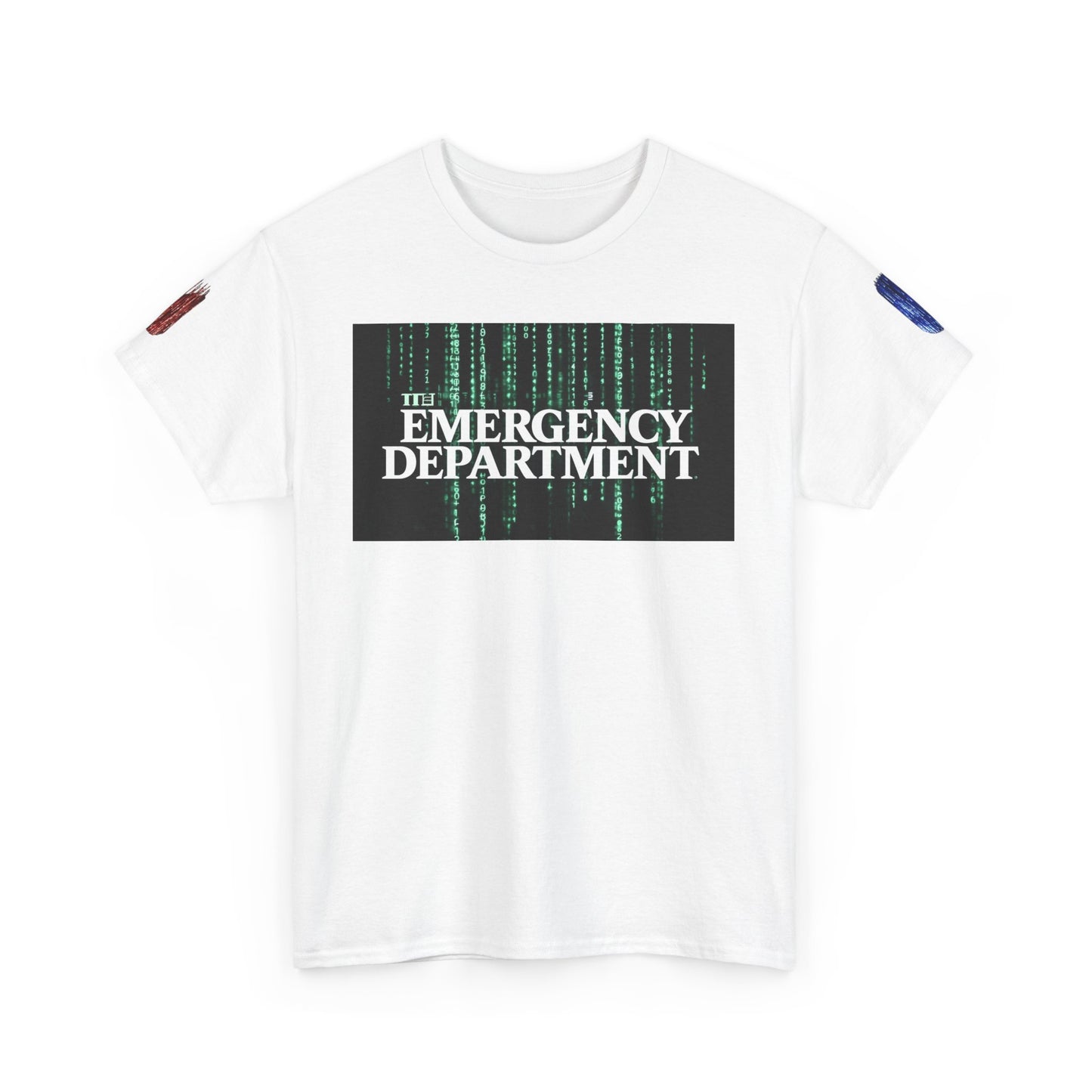 Emergency department Matrix Code T shirt gift for healthcare worker emergency department glitch star of life t-shirt