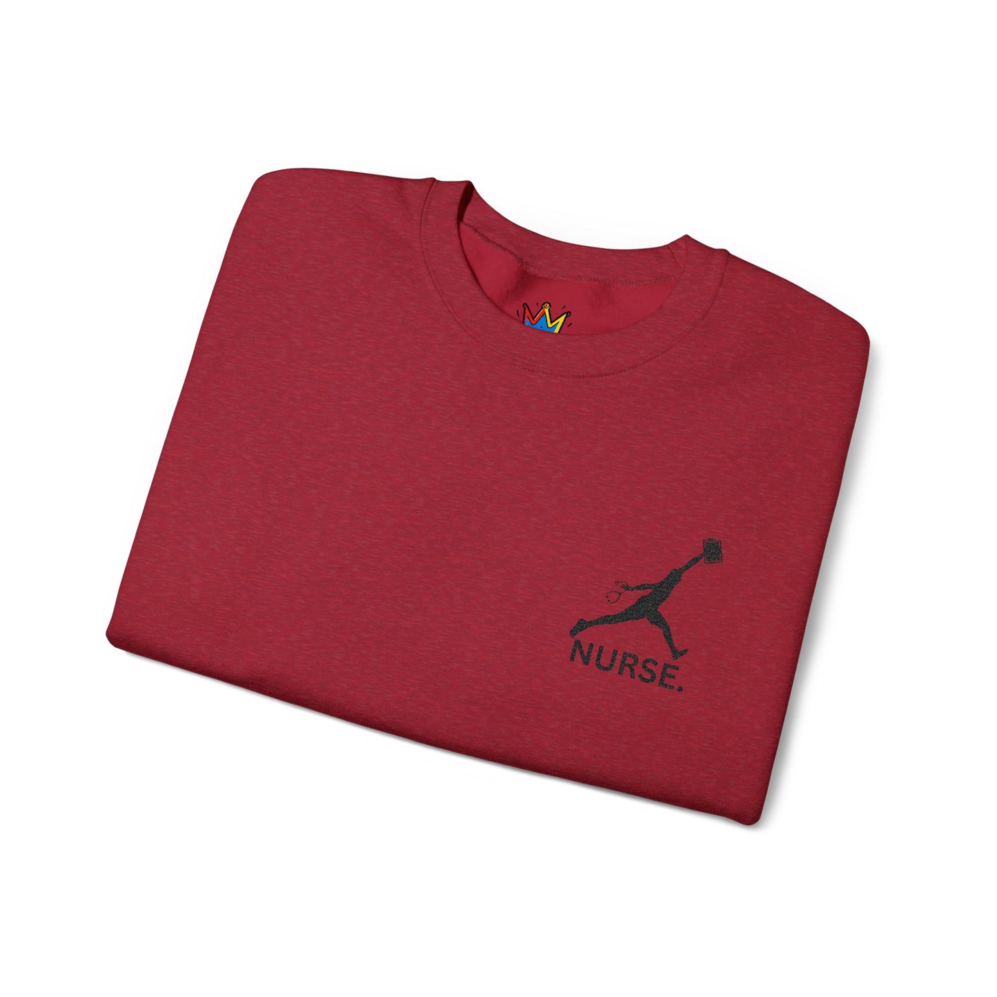 Jumpman nurse week gift embroidered Unisex Heavy Blend™ Crewneck Sweatshirt