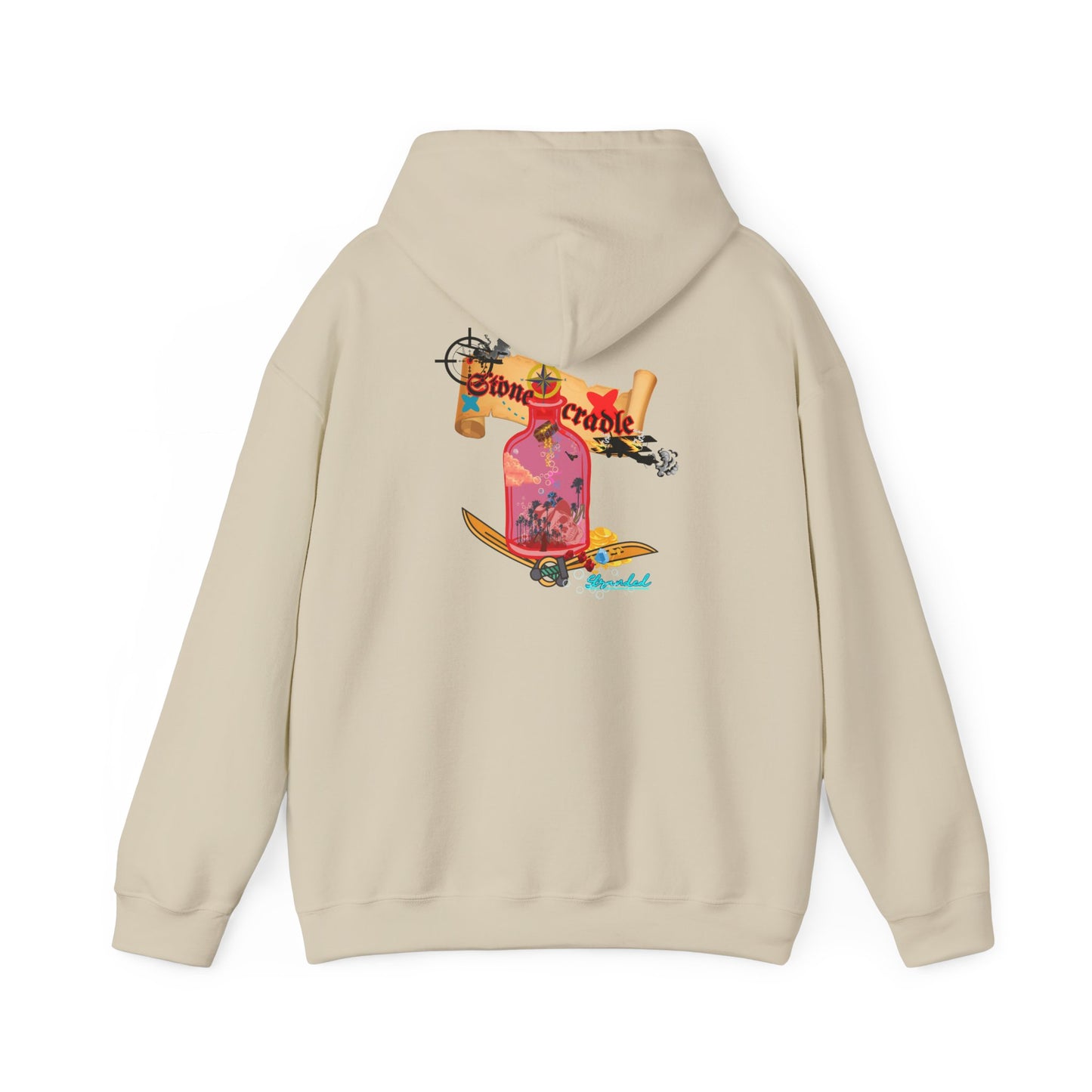 Hooded sweat shirt (stone cradle) stranded line