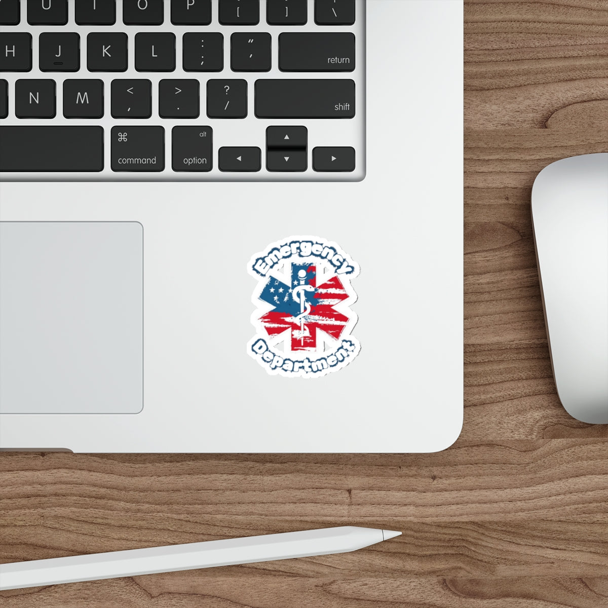 Patriotic Emergency Department Die-Cut Stickers