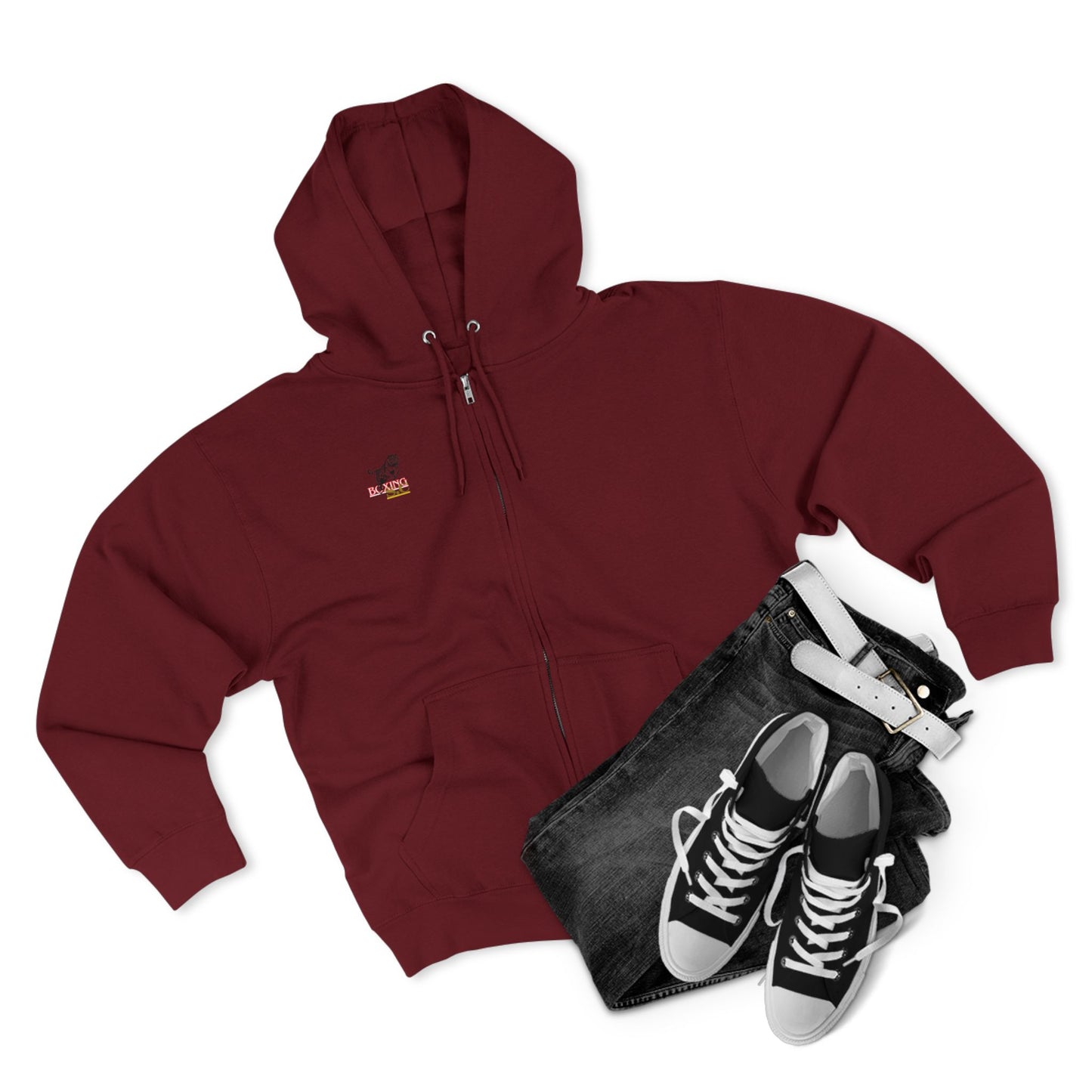 Zipper hoodie, (STONE CRADLE) boxing