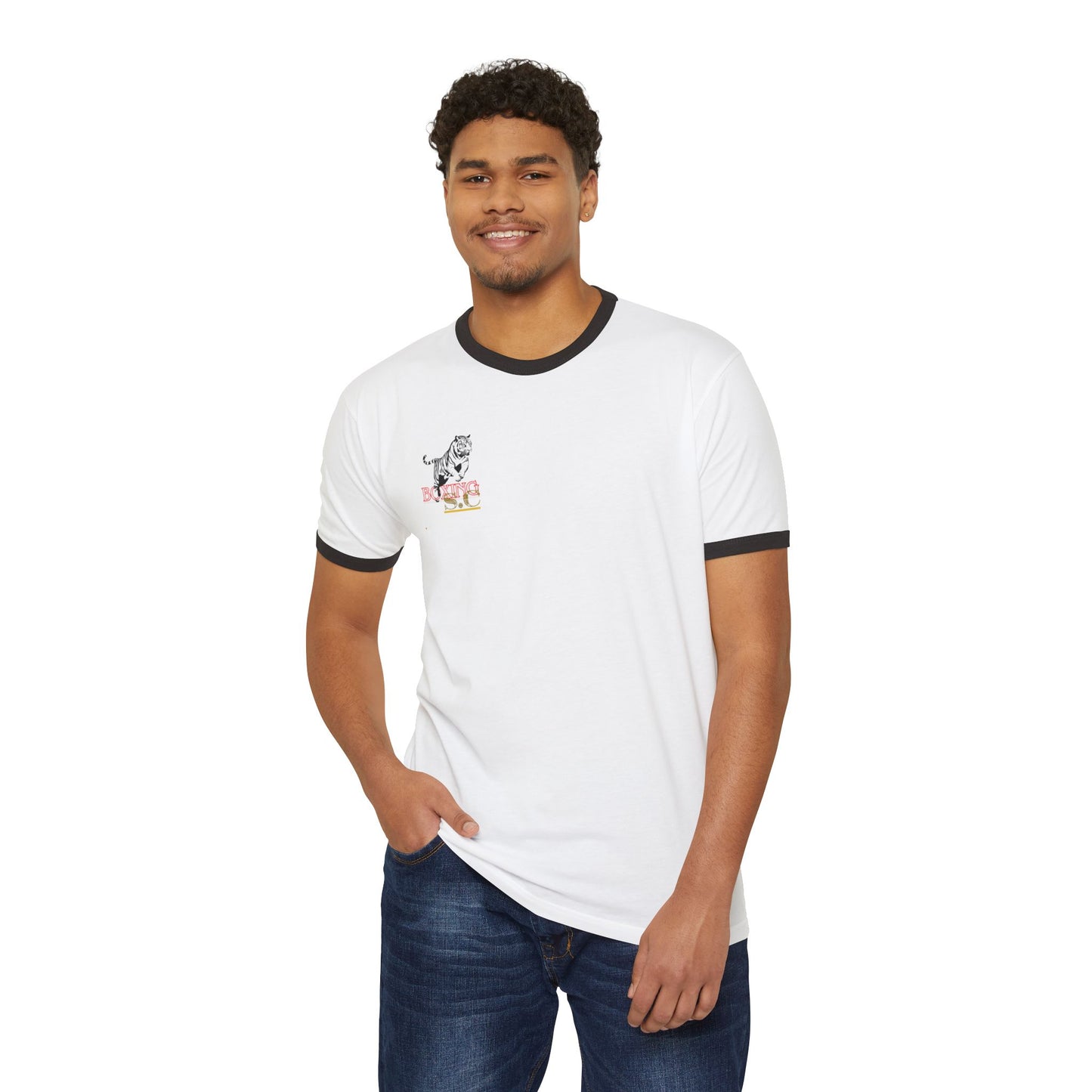 Unisex Cotton Ringer T-Shirt. stone cradle boxing