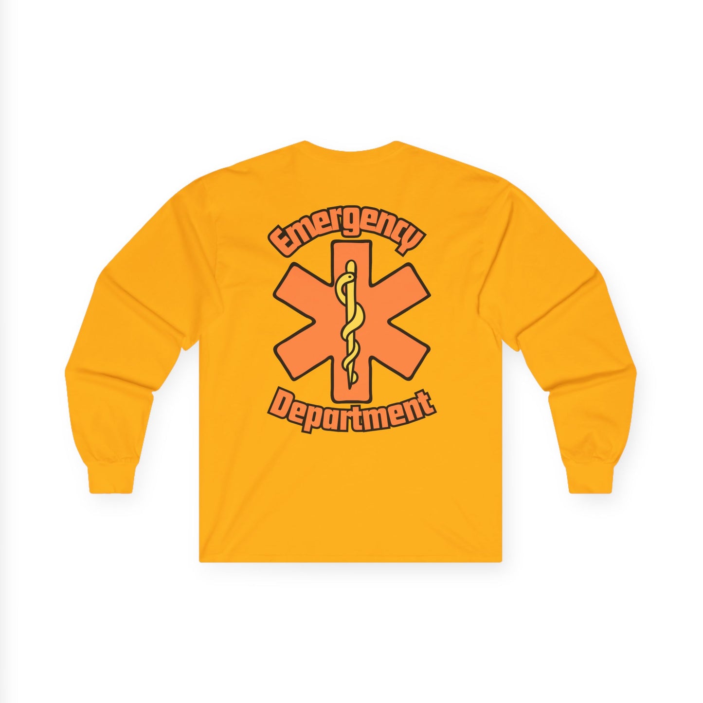 Spooky Jack O Lantern Emergency Department Halloween Unisex Ultra Cotton Long Sleeve Tee