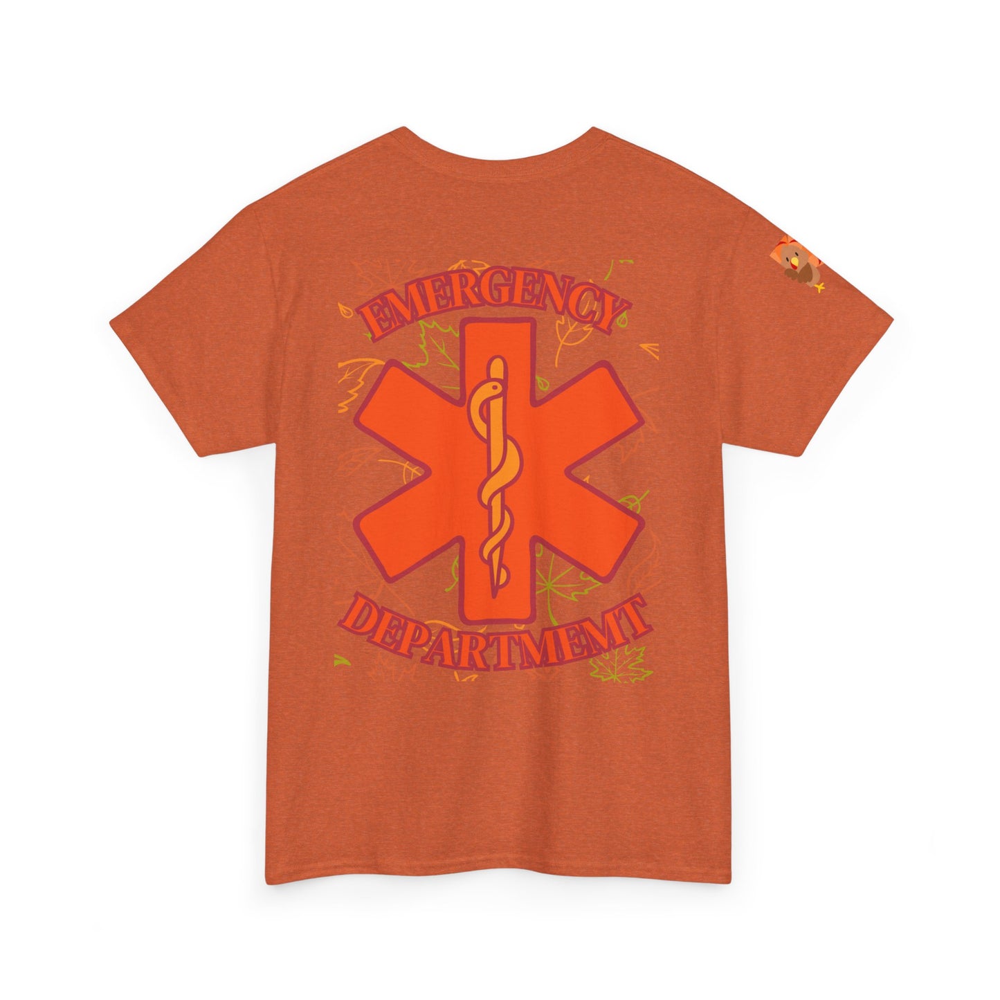 Thankful, Thanksgiving Emergency Department Unisex Heavy Cotton Tee