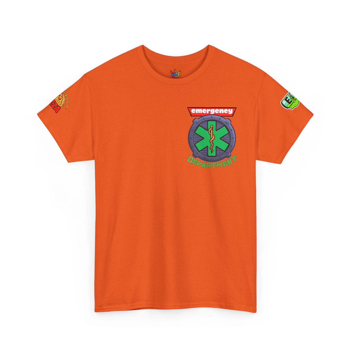 ER staff tee shirt nostalgic turtle power pizza time
