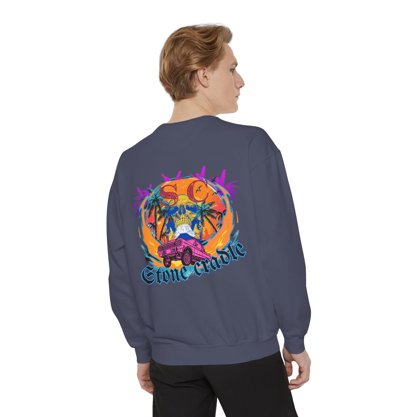 Unisex Garment-Dyed stone cradle sweat shirt