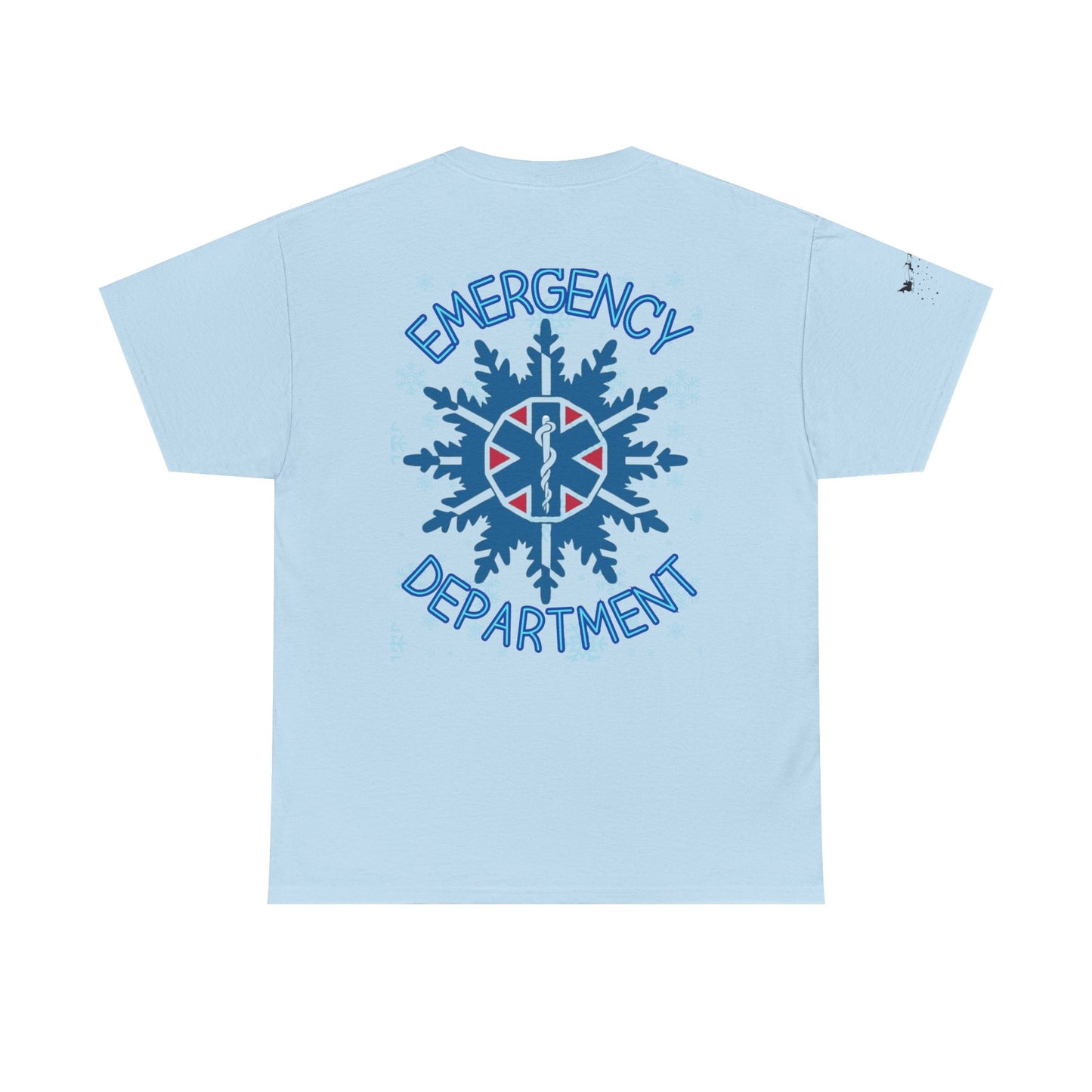 Emergency Room Christmas Unisex Tee - Santa Snowflakes Holiday Cheer Shirt, ER Nurse Doctor Gift, Xmas Medical Staff Apparel, Holiday Season