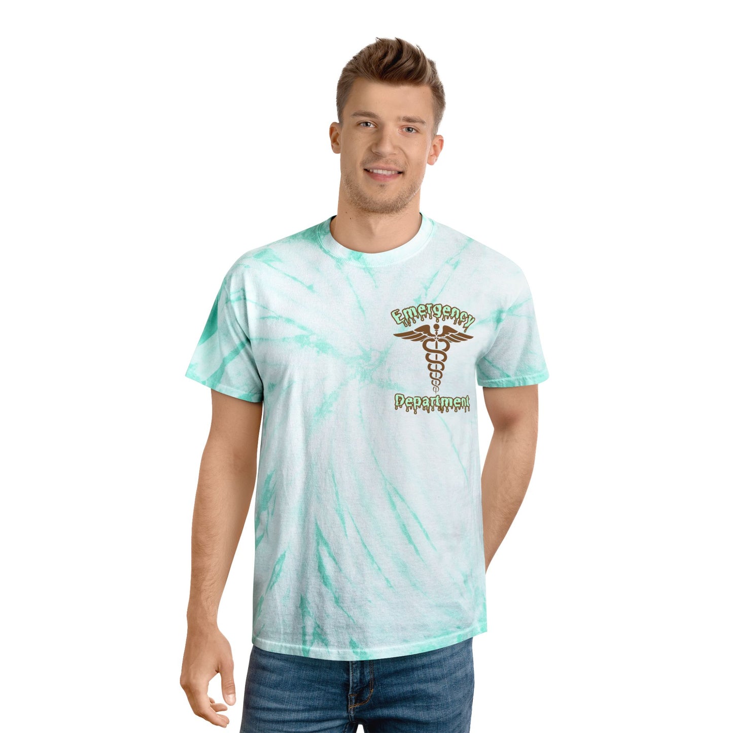 Summer in the ER ice cream social beat the heat melting ice cream mint chocolate chip Tie-Dye Tee, Cyclone