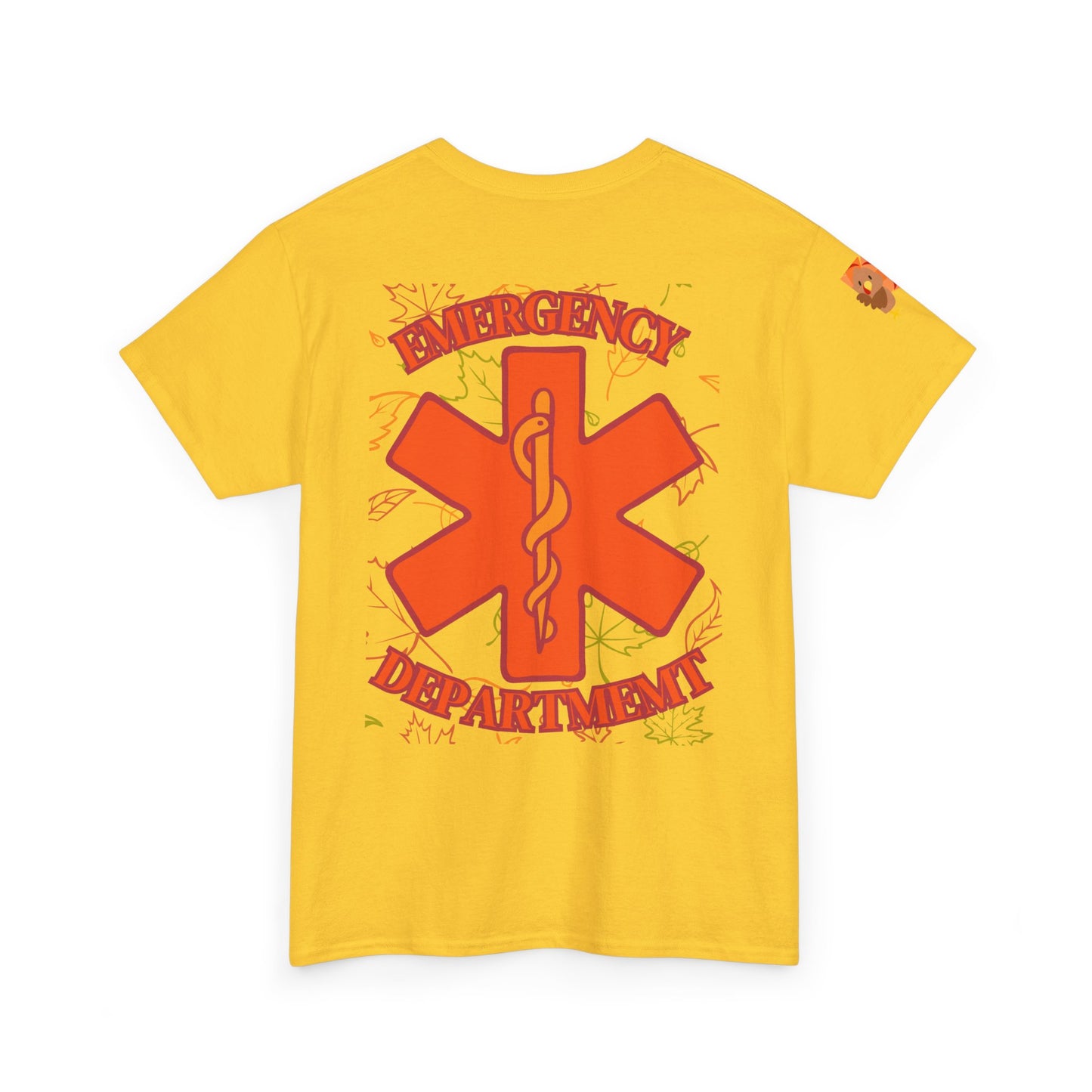 Thankful, Thanksgiving Emergency Department Unisex Heavy Cotton Tee