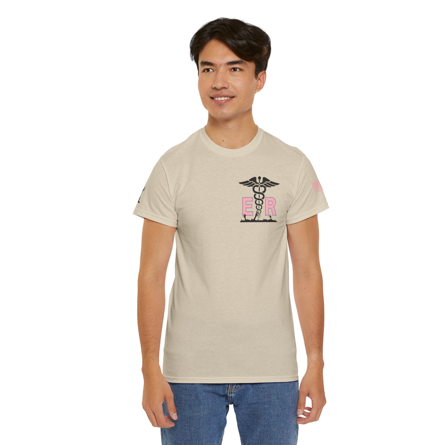 ER Halloween strawberry moon Night of the Living Dead t shirt Unisex Heavy Cotton Tee