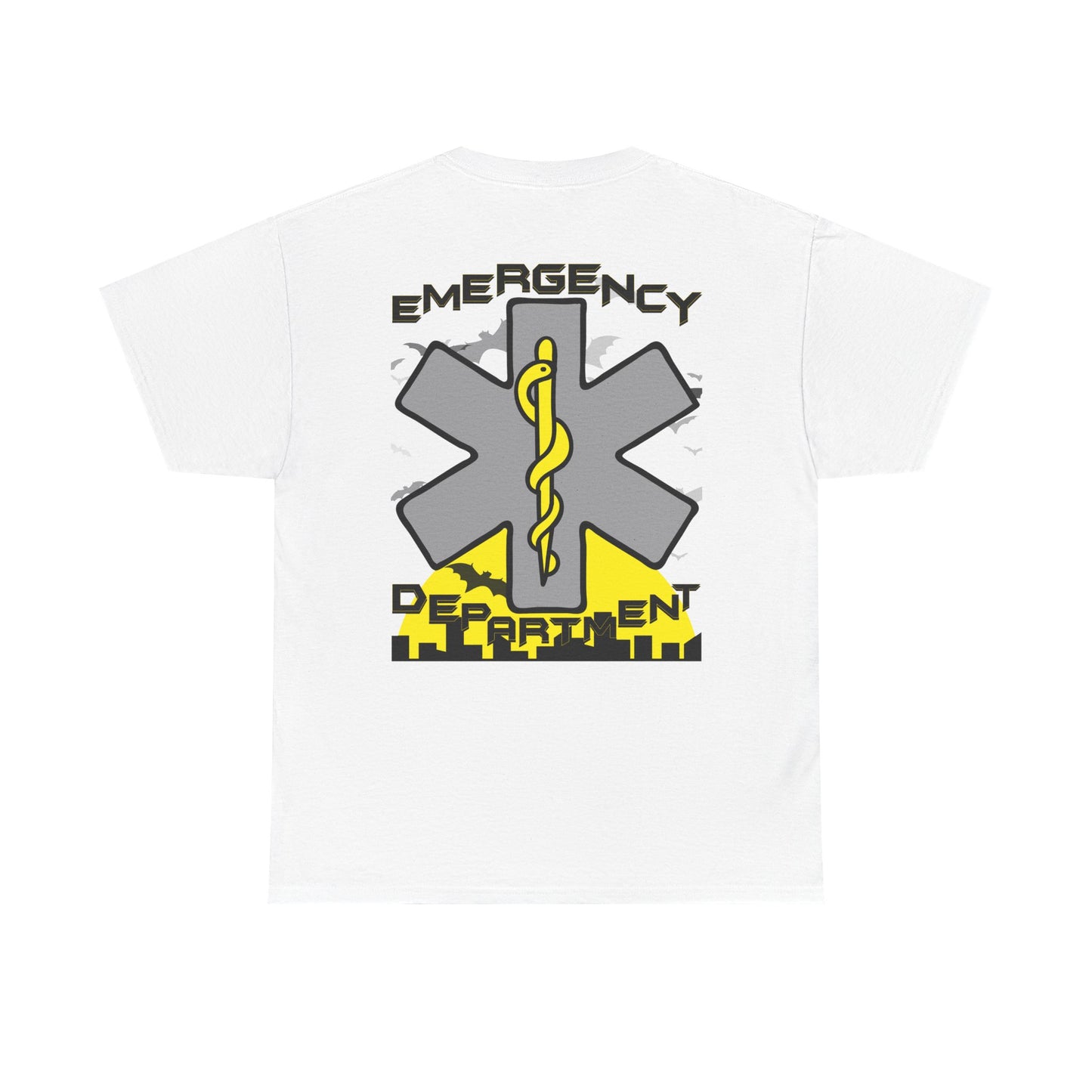 Dark knight emergency department bat t shirt for ER staff Unisex Heavy Cotton Tee