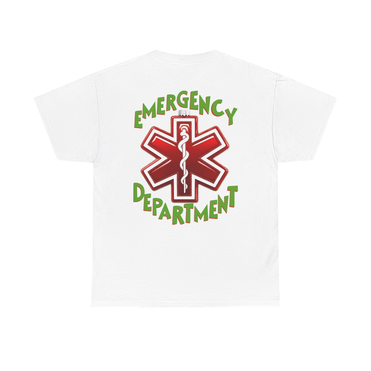Grinch Holiday EMS Tee, Christmas Emergency Department Shirt, Unisex Heavy Cotton T-Shirt, Nurse Gift, Medical EMT Paramedic Apparel