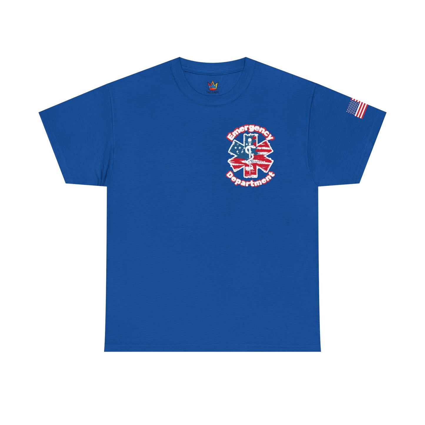 Patriotic ER t shirt gift for emergency department workers American flag star of life t-shirt Unisex Heavy Cotton Tee