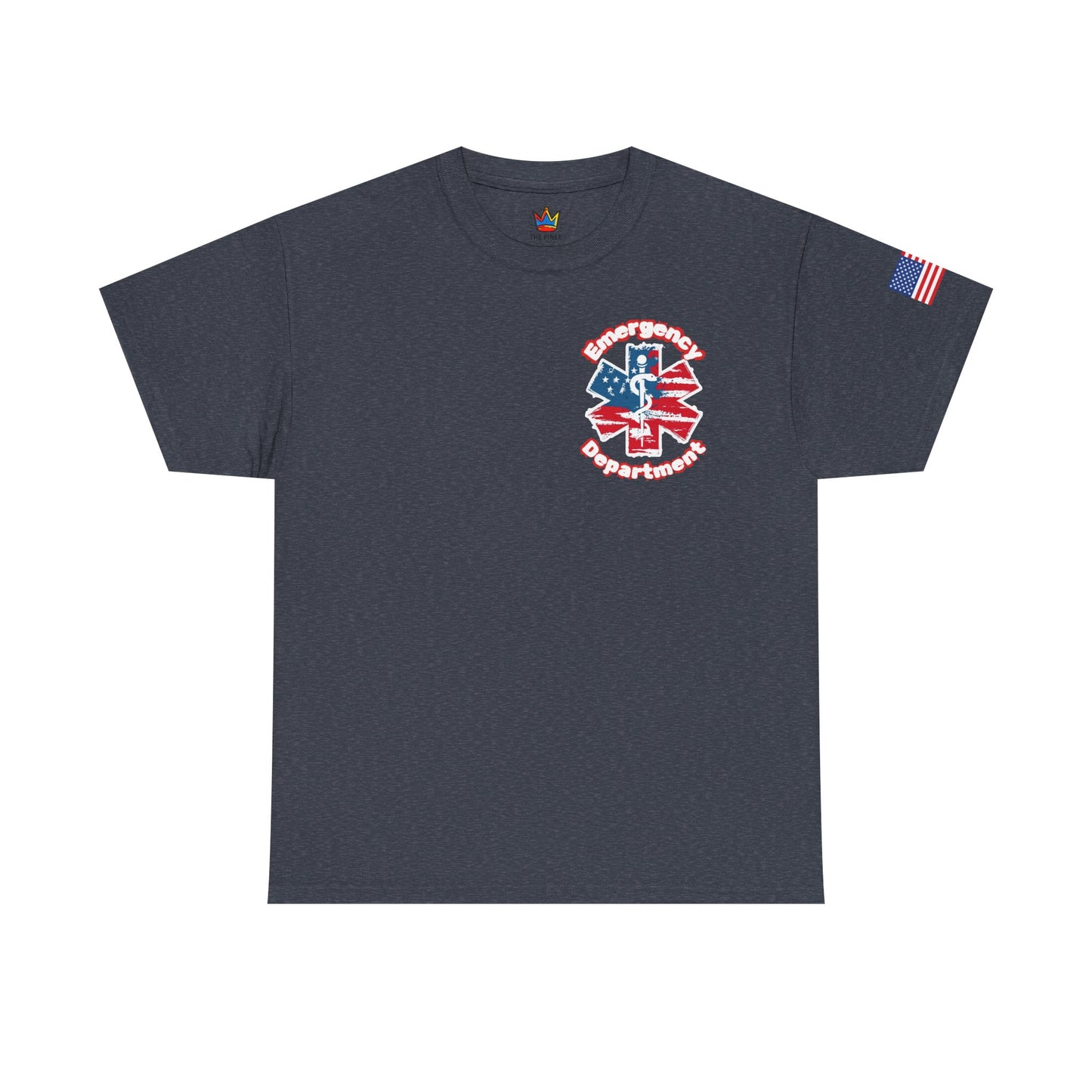 Patriotic ER t shirt gift for emergency department workers American flag star of life t-shirt Unisex Heavy Cotton Tee