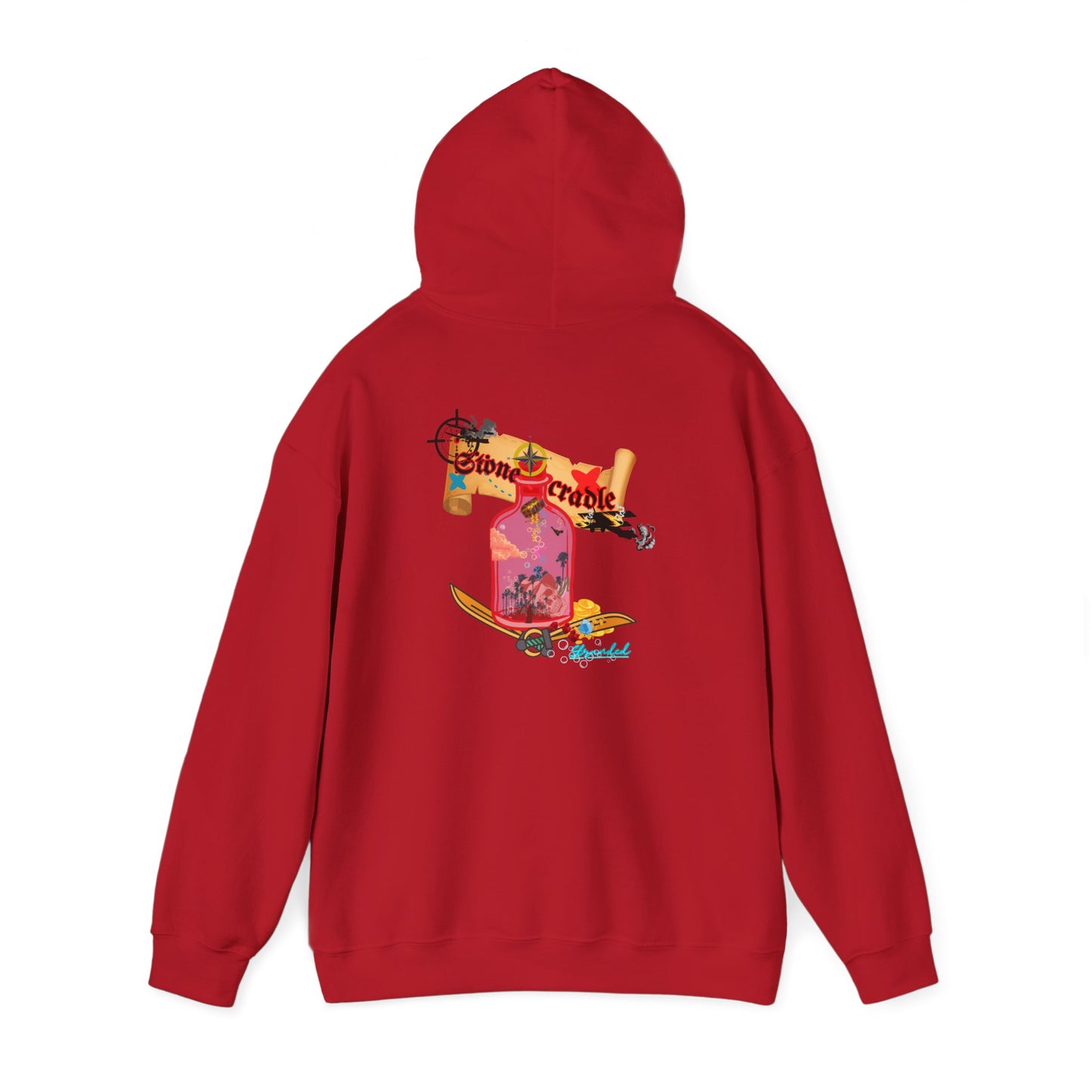 Hooded sweat shirt (stone cradle) stranded line