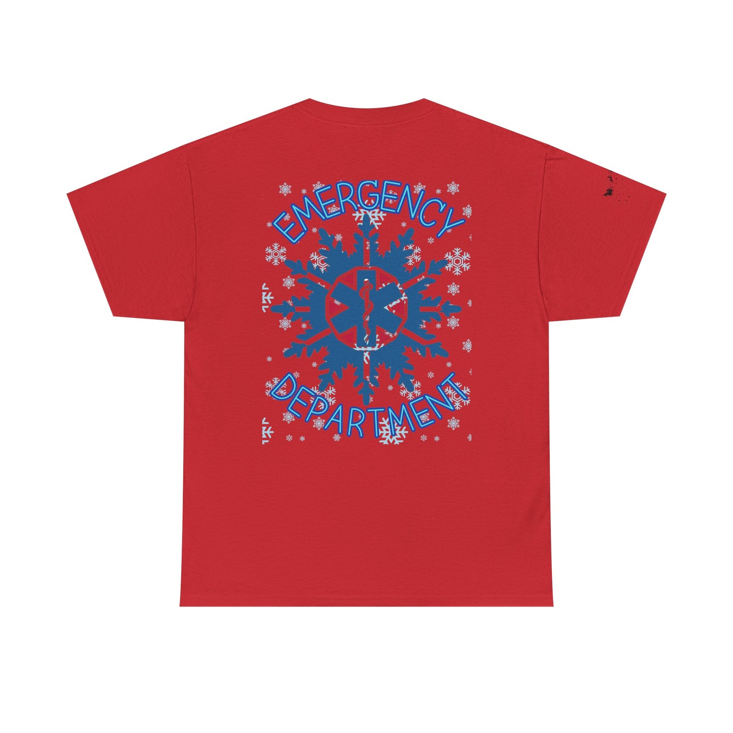 Emergency Room Christmas Unisex Tee - Santa Snowflakes Holiday Cheer Shirt, ER Nurse Doctor Gift, Xmas Medical Staff Apparel, Holiday Season