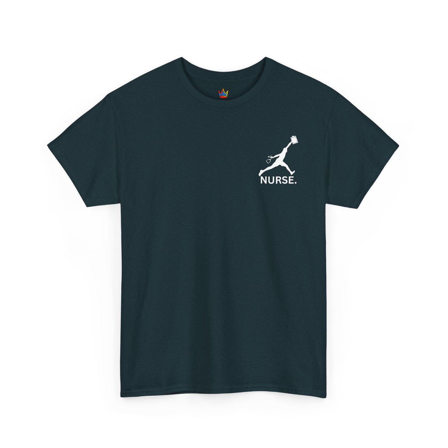 Jumpman Nurse T-Shirt Bold Multicolor Athletic Nurse Shirt, Unisex Heavy Cotton Tee, Nursing Graduation Gift, RN Nursing Staff Shirt