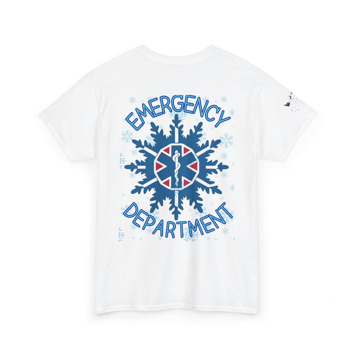 Emergency Room Christmas Unisex Tee - Santa Snowflakes Holiday Cheer Shirt, ER Nurse Doctor Gift, Xmas Medical Staff Apparel, Holiday Season