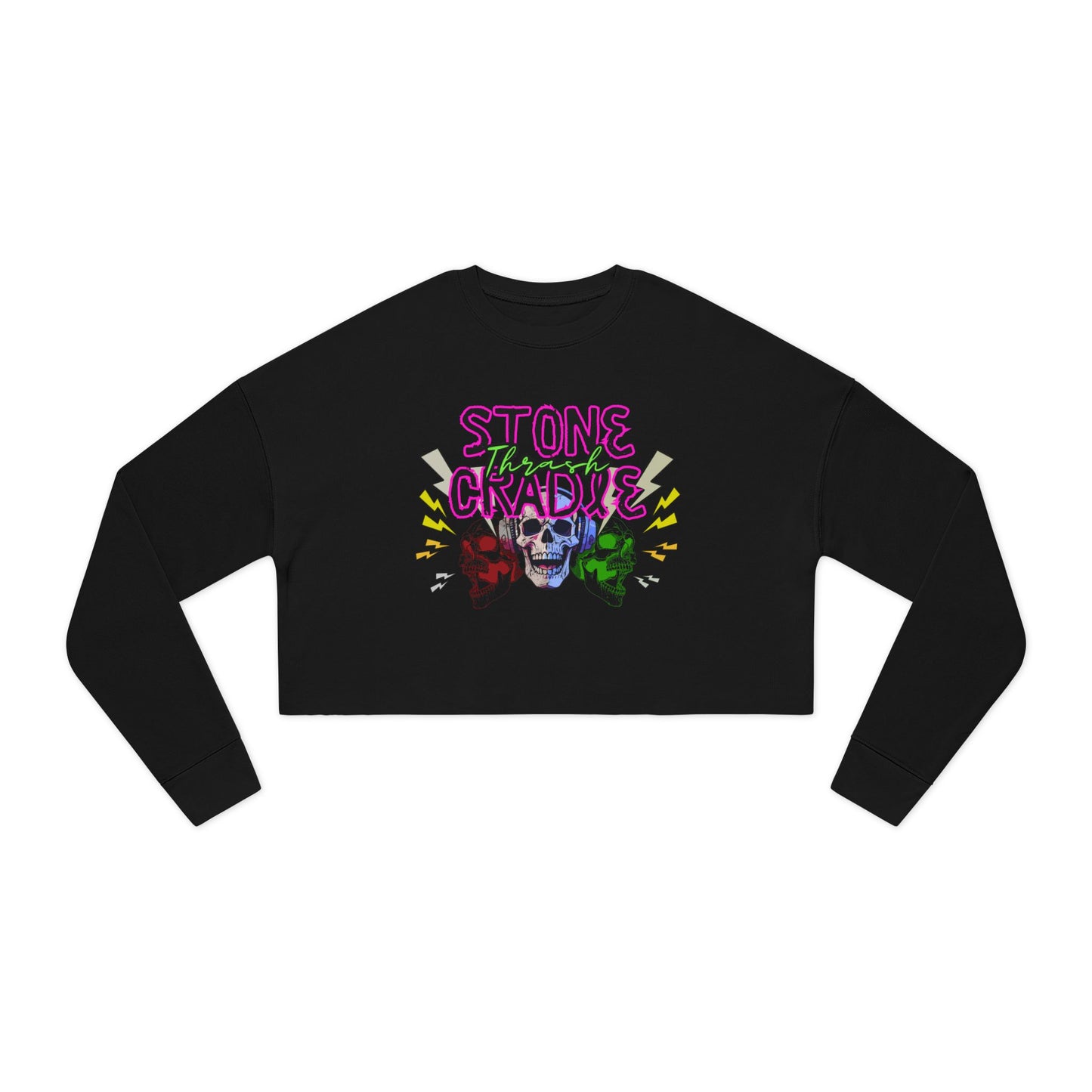Women's Cropped Sweatshir stone cradle thrasher