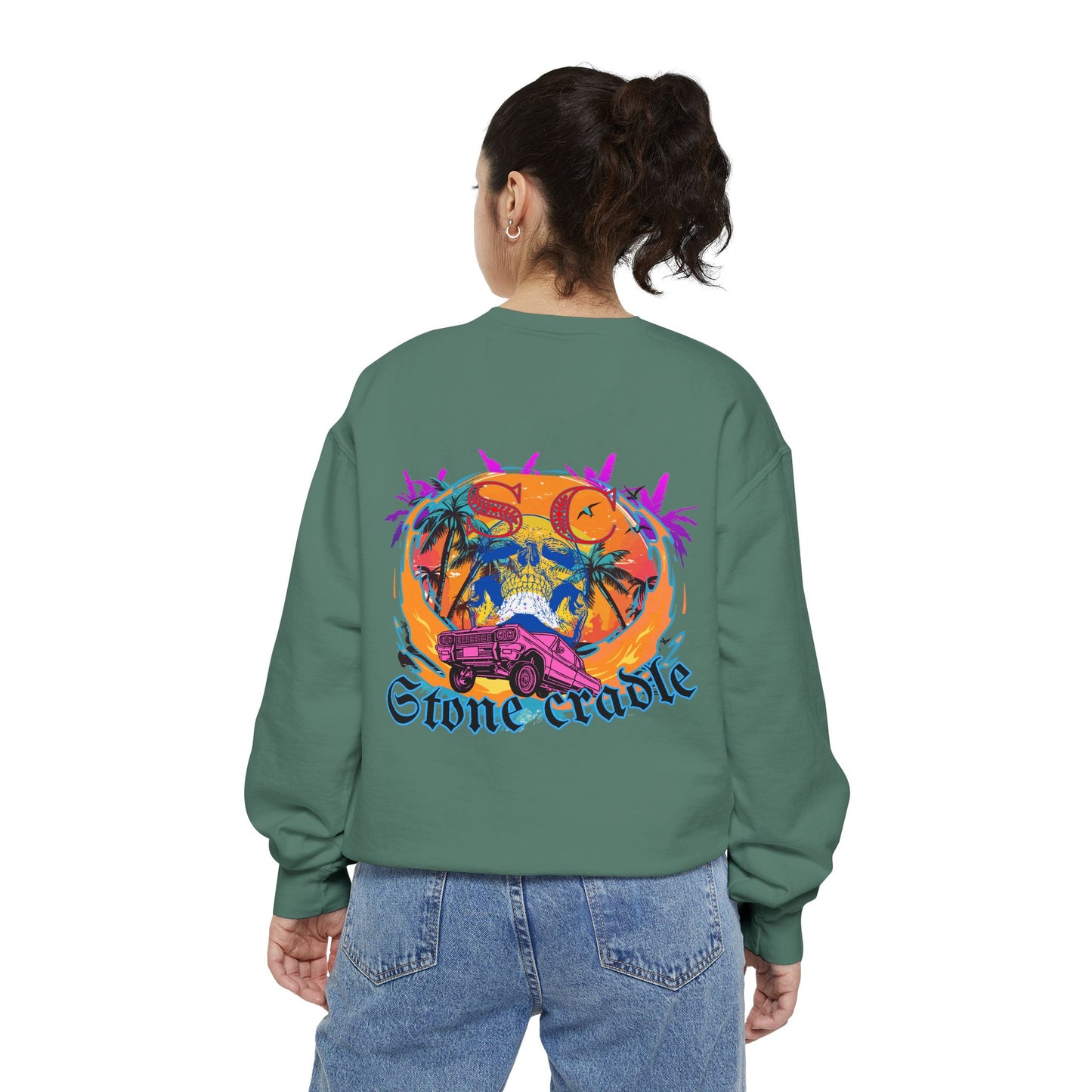 Unisex Garment-Dyed stone cradle sweat shirt