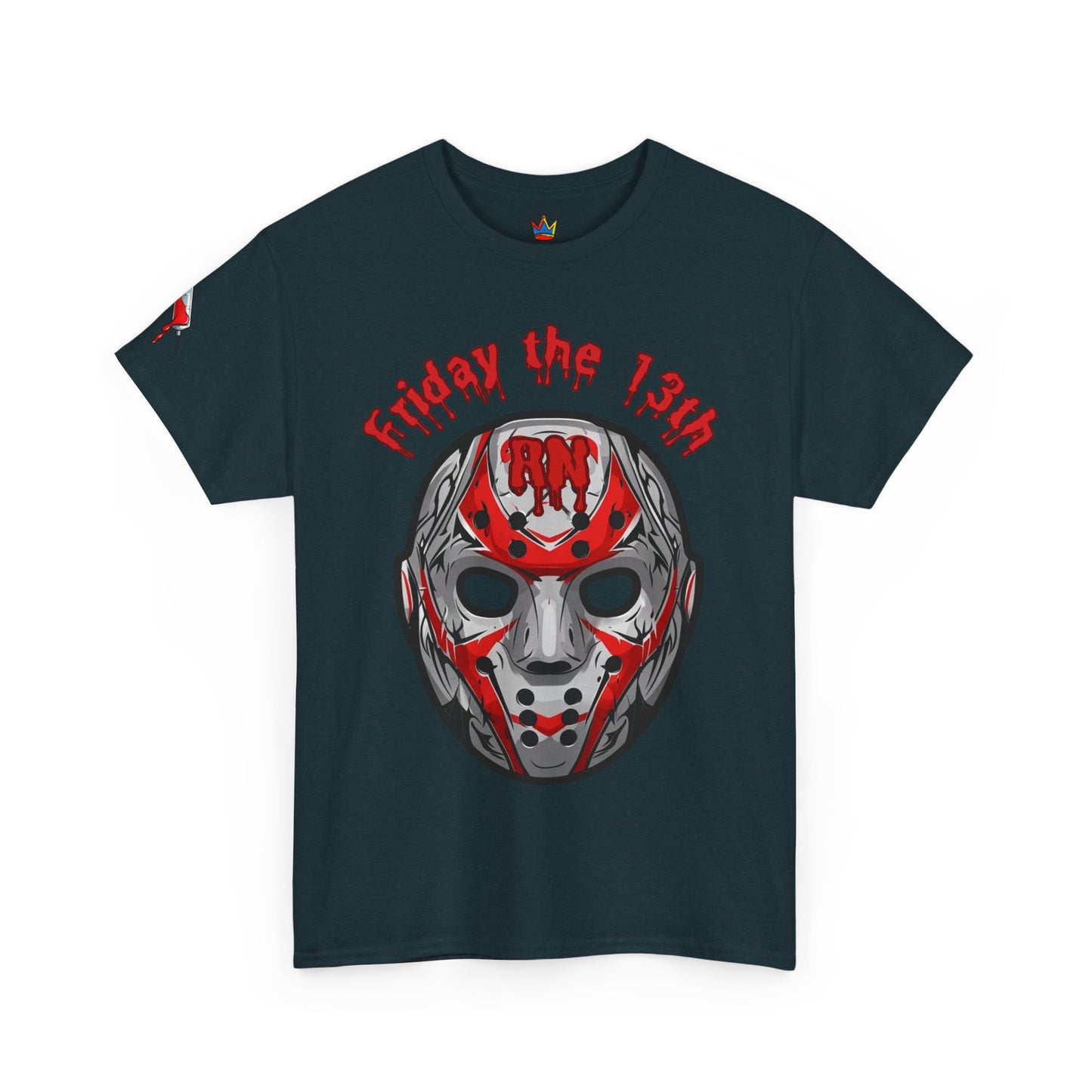 Nursing Halloween t shirt gift Friday the 13th RN T-shirt Jacob hockey mask with spooky RN emblem