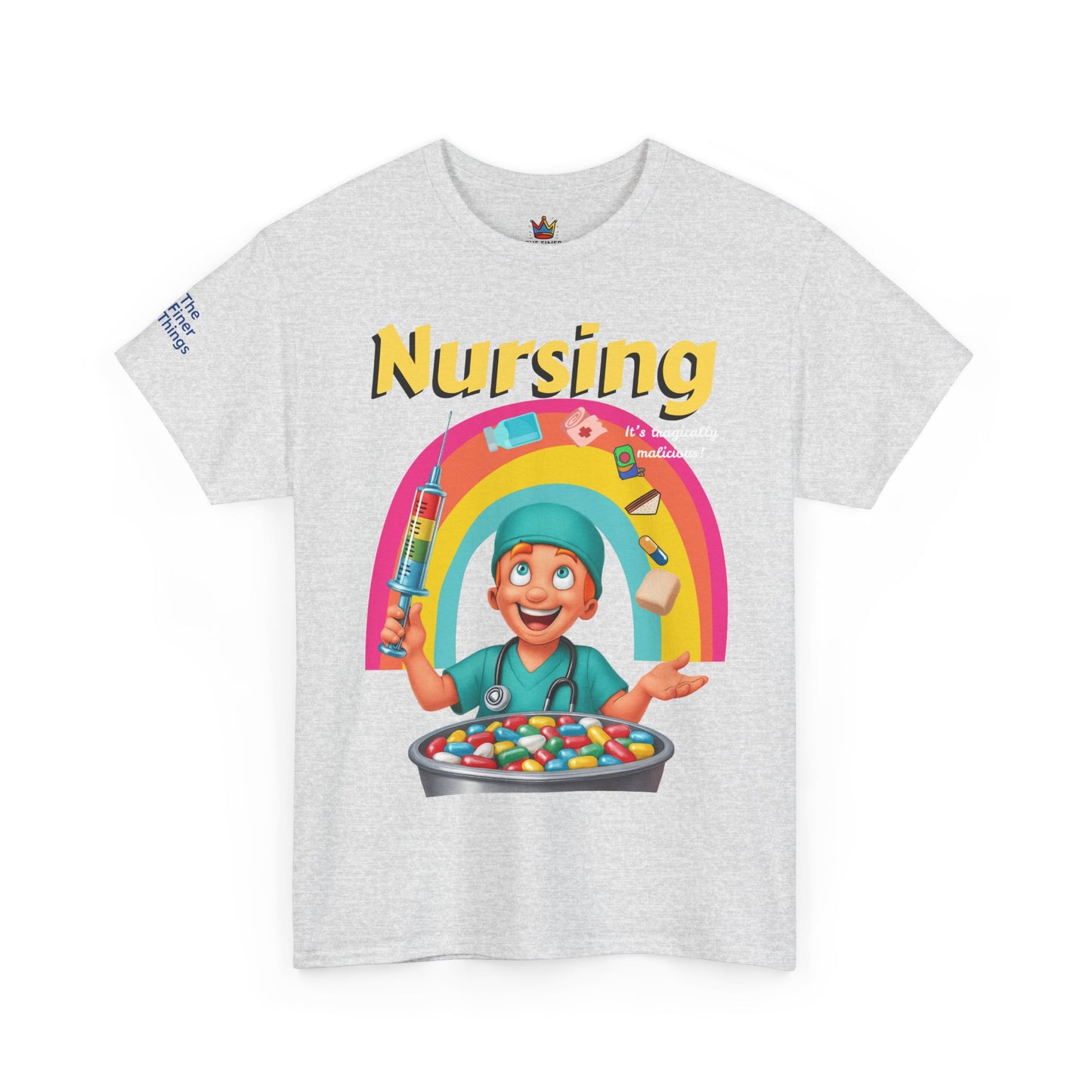 Nursing, it’s tragically malicious breakfast cereal tee Unisex Heavy Cotton Tee