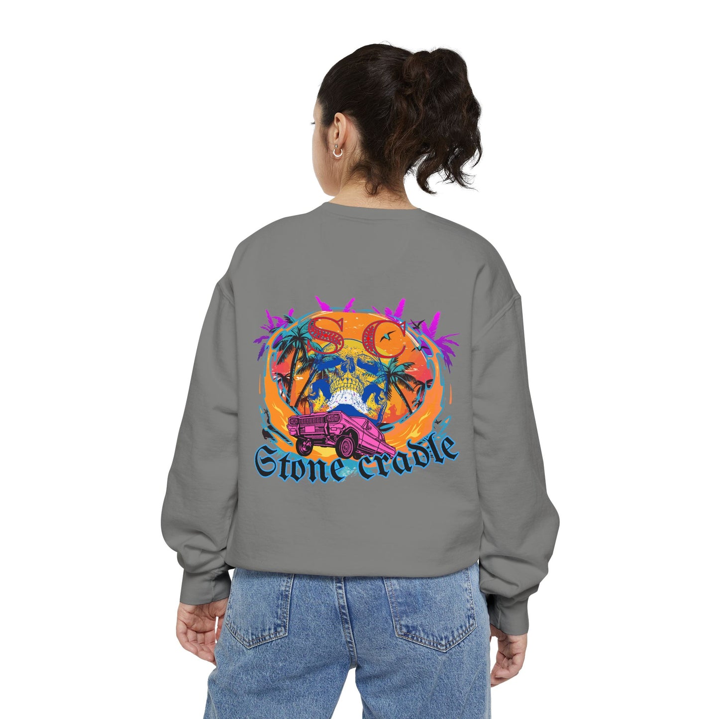 Unisex Garment-Dyed stone cradle sweat shirt