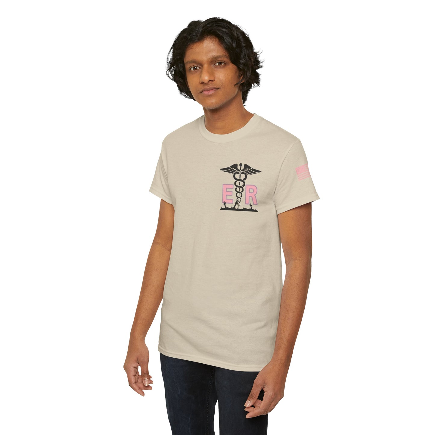 ER Halloween strawberry moon Night of the Living Dead t shirt Unisex Heavy Cotton Tee