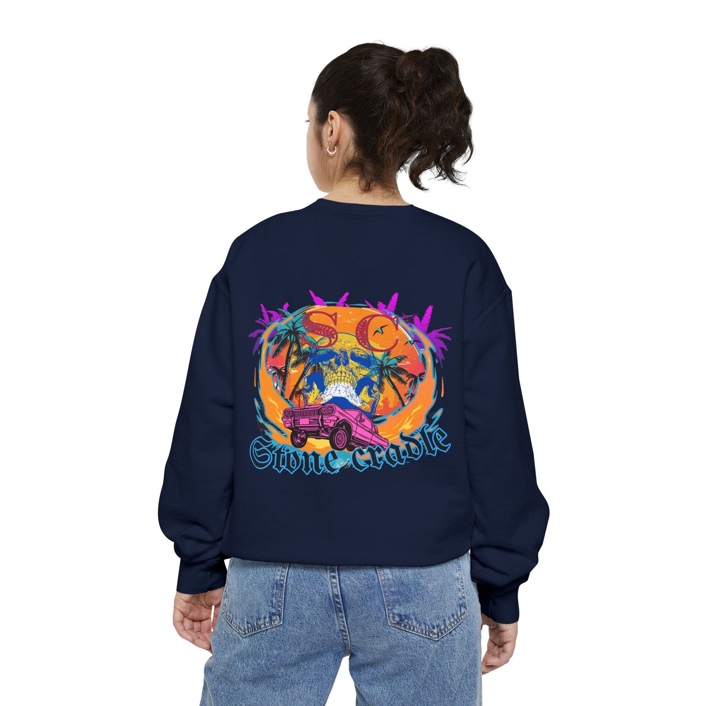 Unisex Garment-Dyed stone cradle sweat shirt