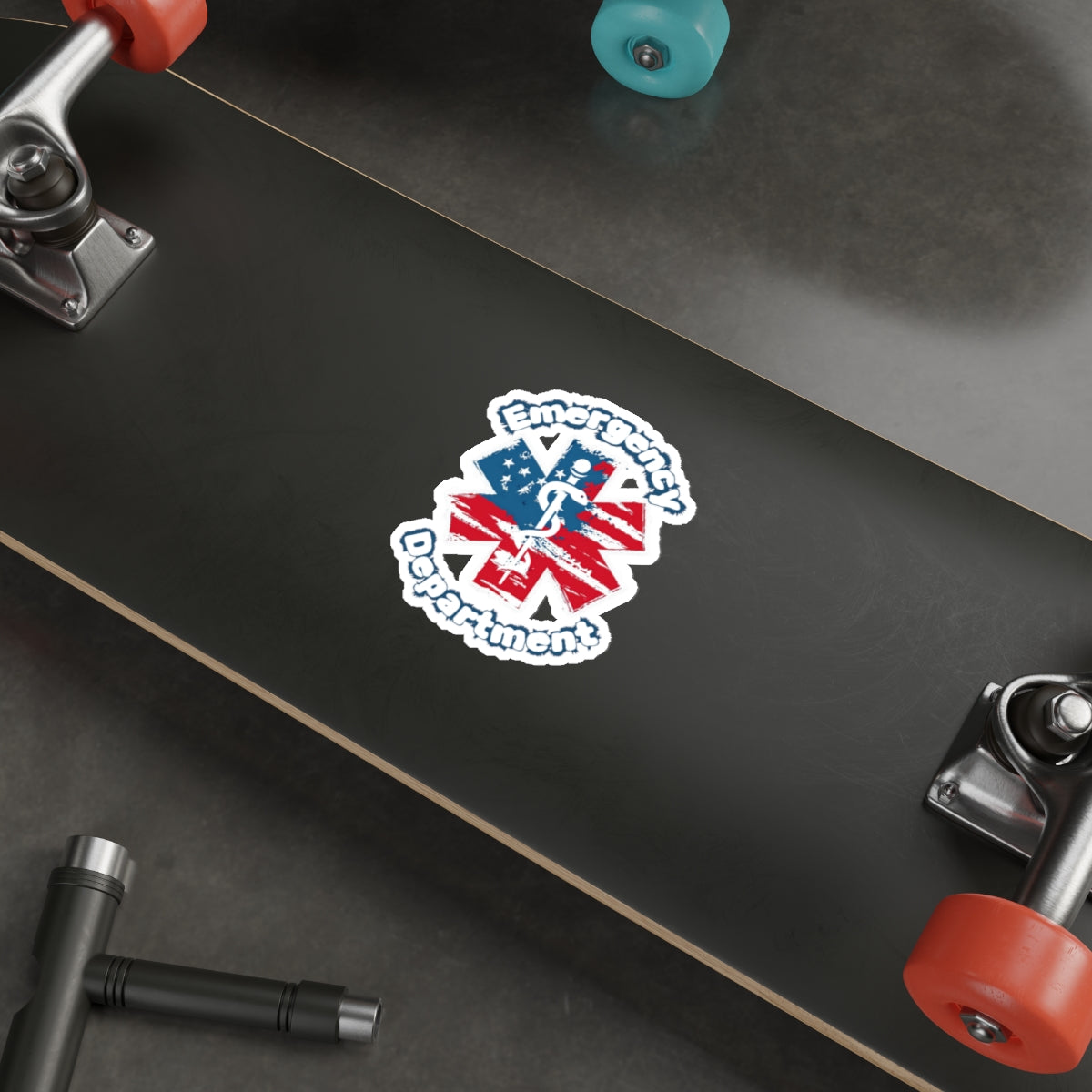 Patriotic Emergency Department Die-Cut Stickers