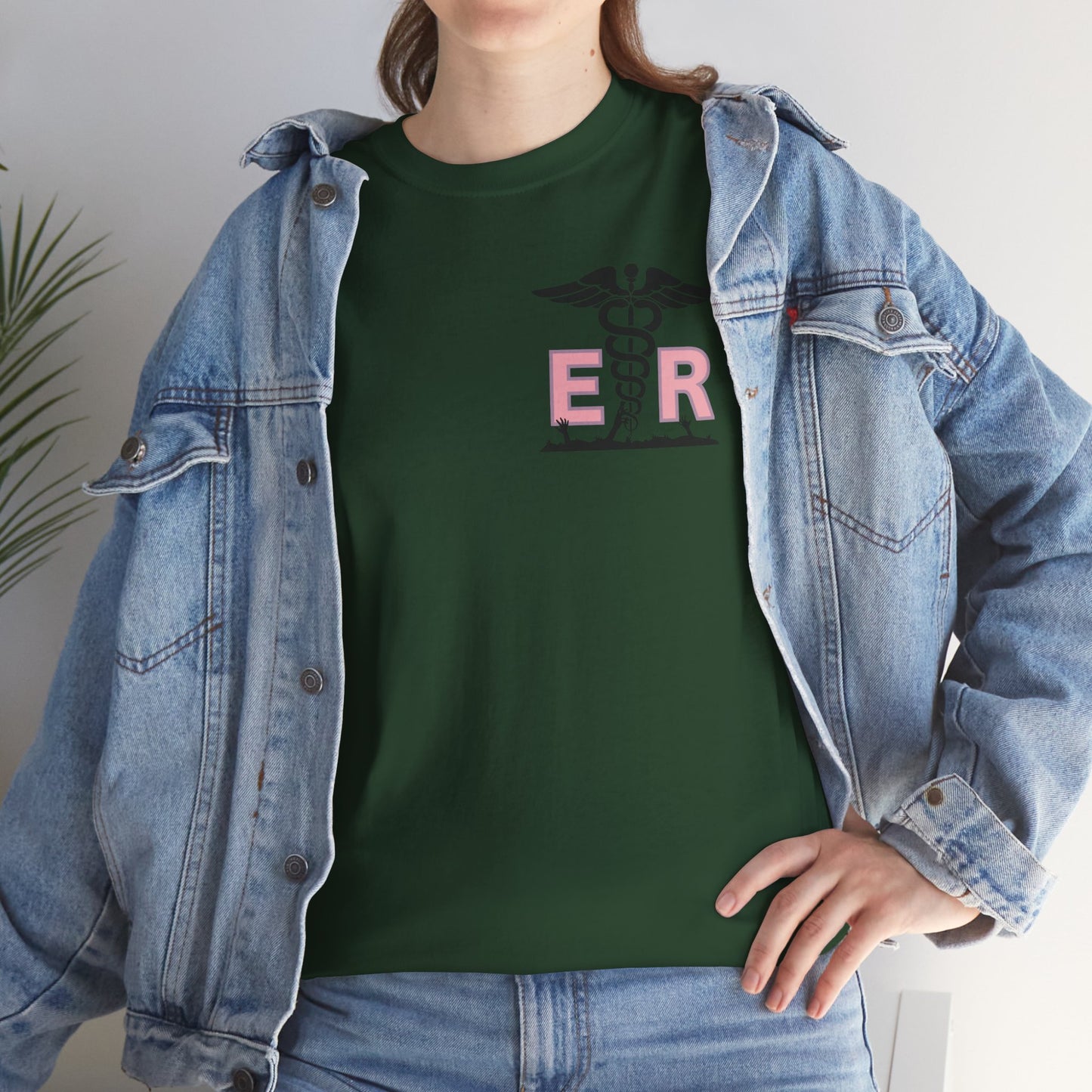 ER Halloween strawberry moon Night of the Living Dead t shirt Unisex Heavy Cotton Tee