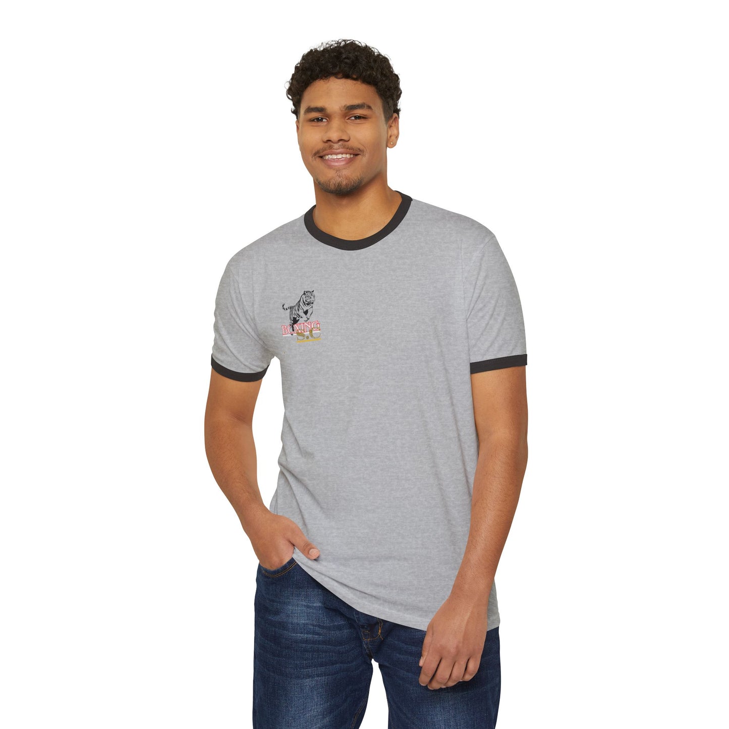 Unisex Cotton Ringer T-Shirt. stone cradle boxing