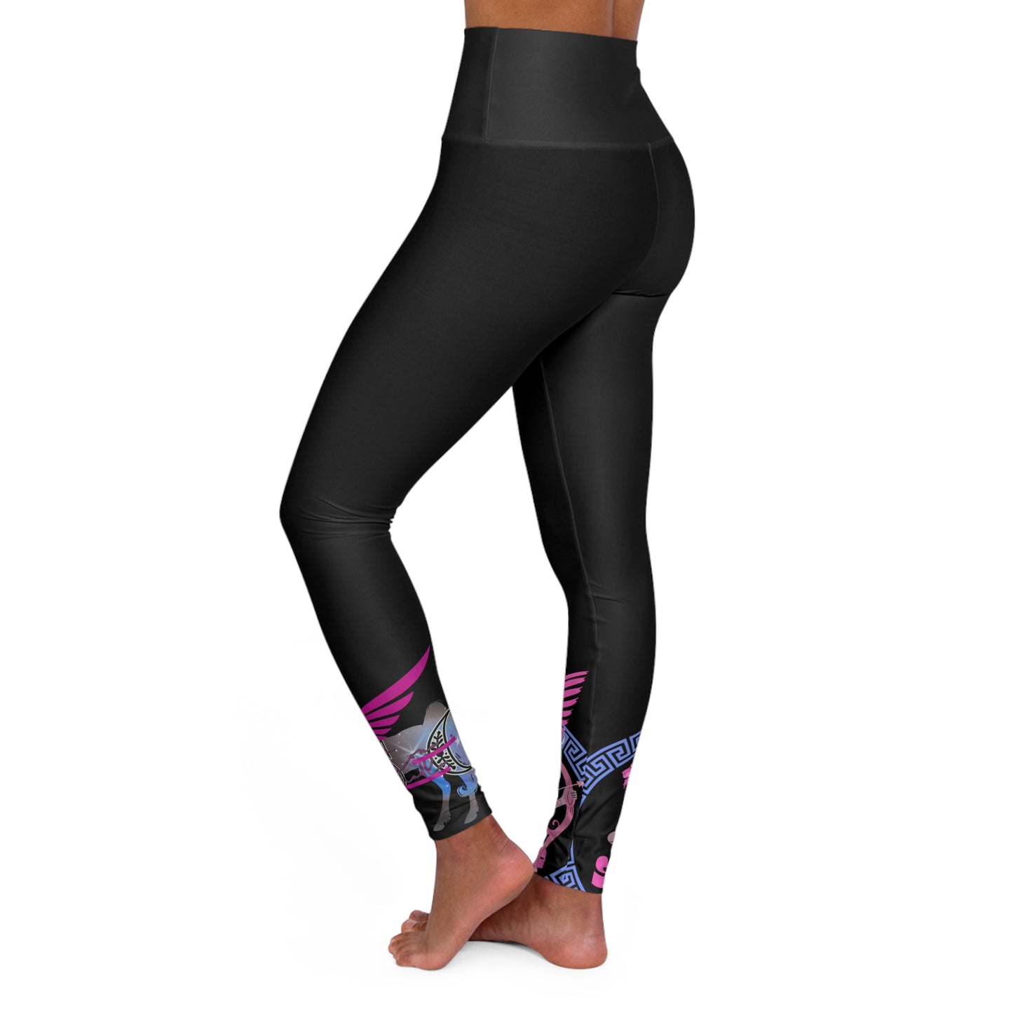 High Waisted Yoga Leggings (AOP). Stone cradle Reborn collection