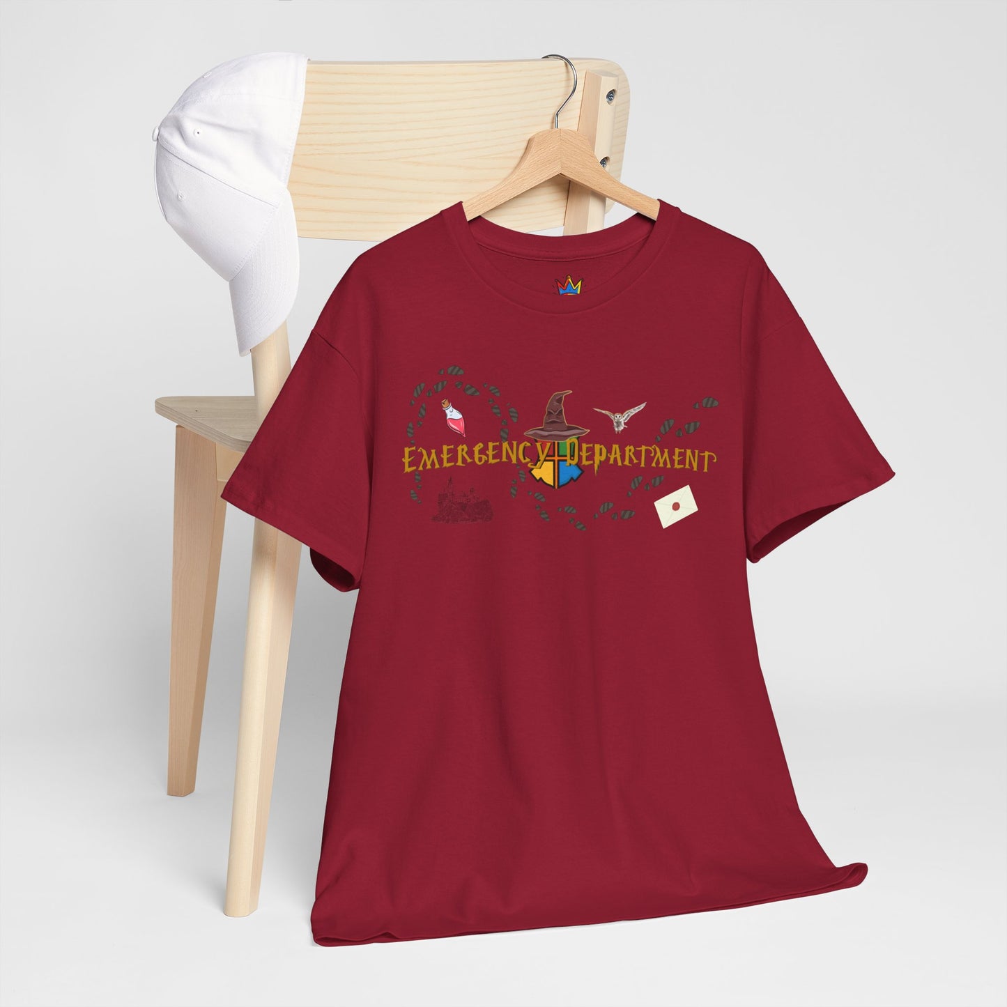 Wizarding world of the Emergency Department potter lover multi house color ED staff tee shirt Unisex Heavy Cotton Tee